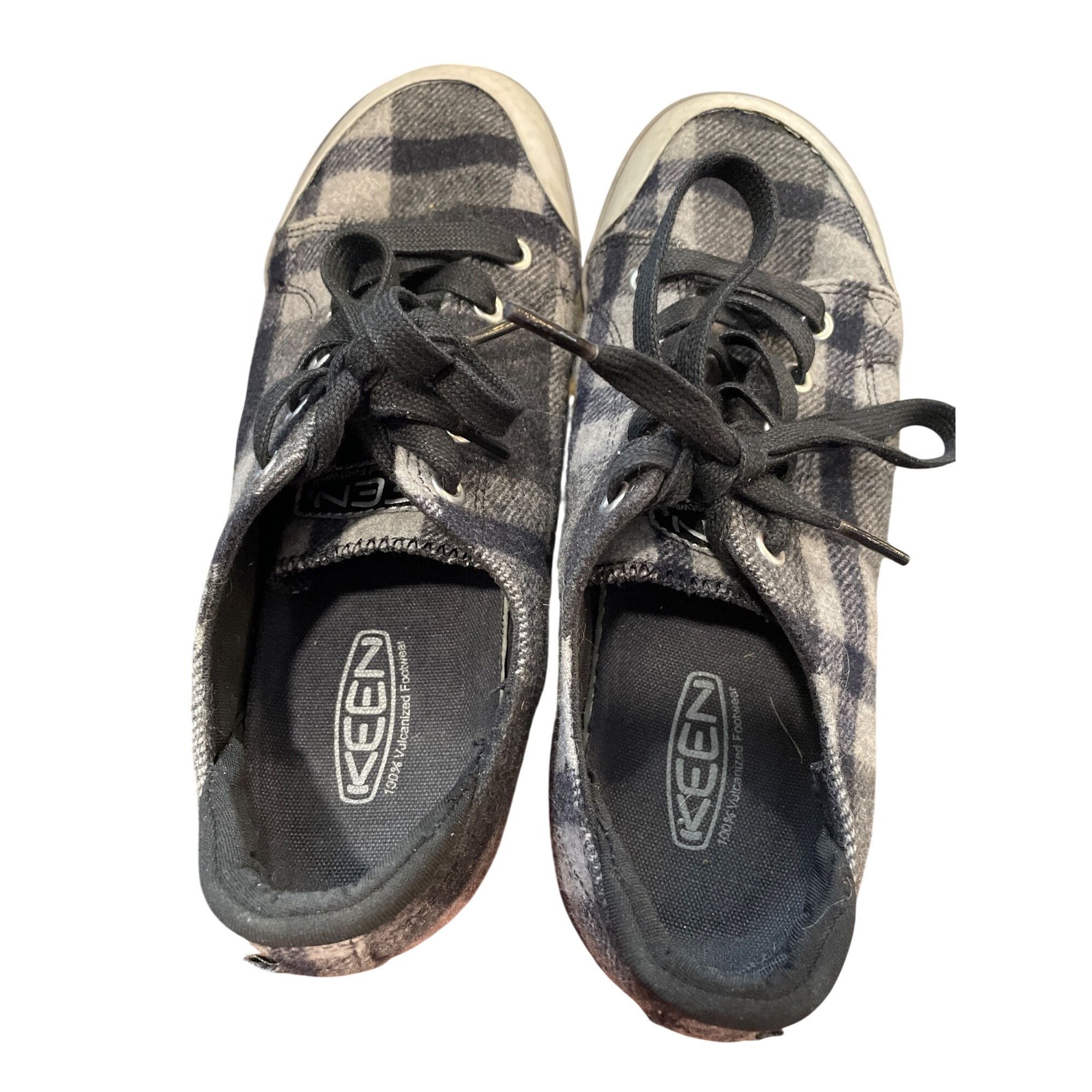 KEEN Keen wms plaid gray black wool low top sneakers sz 8 SKU 997 Size US 8 / IT 38 - 6 Thumbnail