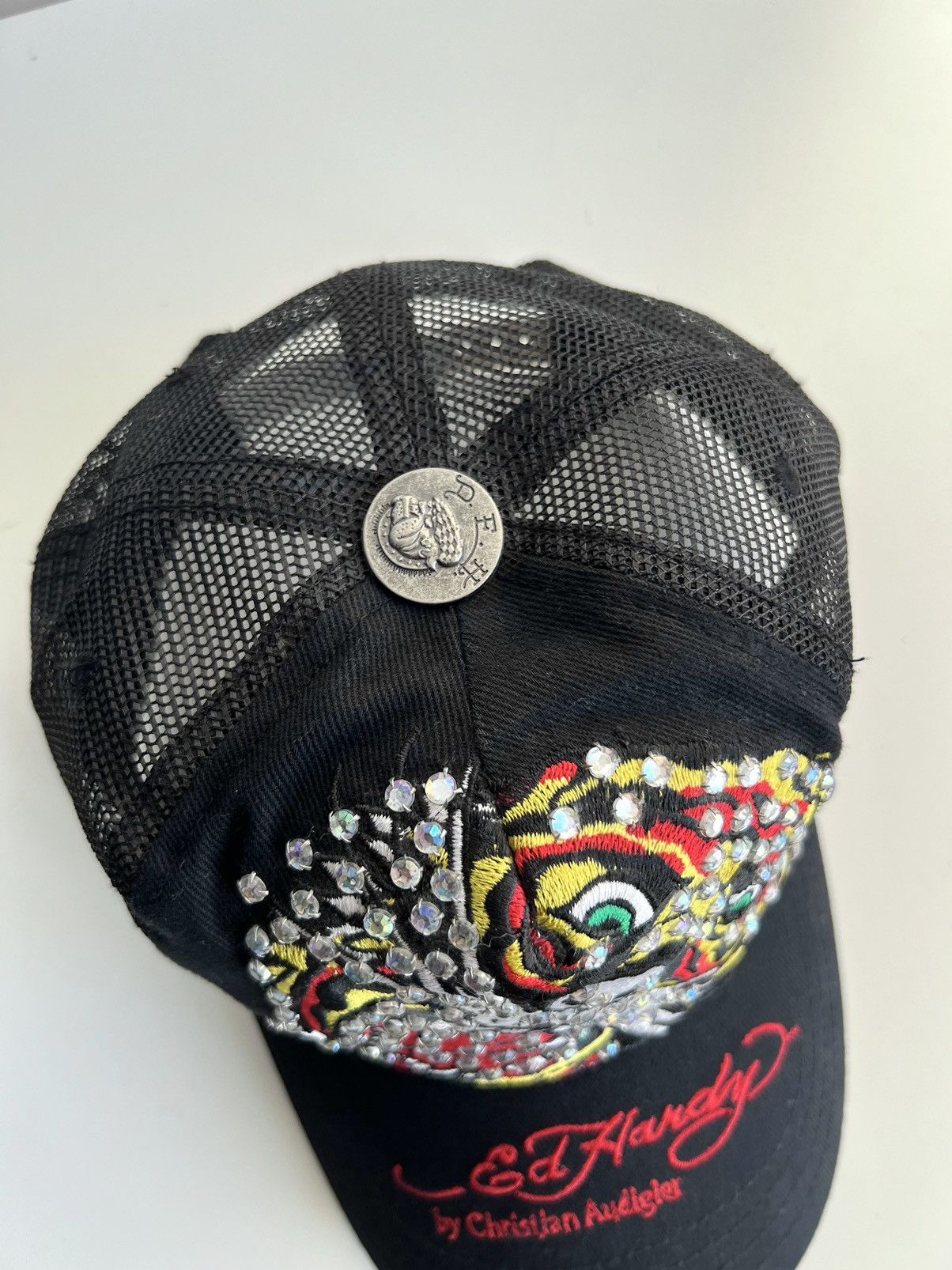 Ed Hardy × Vintage Vintage Ed Hardy Tiger Embroidery Trucker Cap Size ONE SIZE - 4 Thumbnail