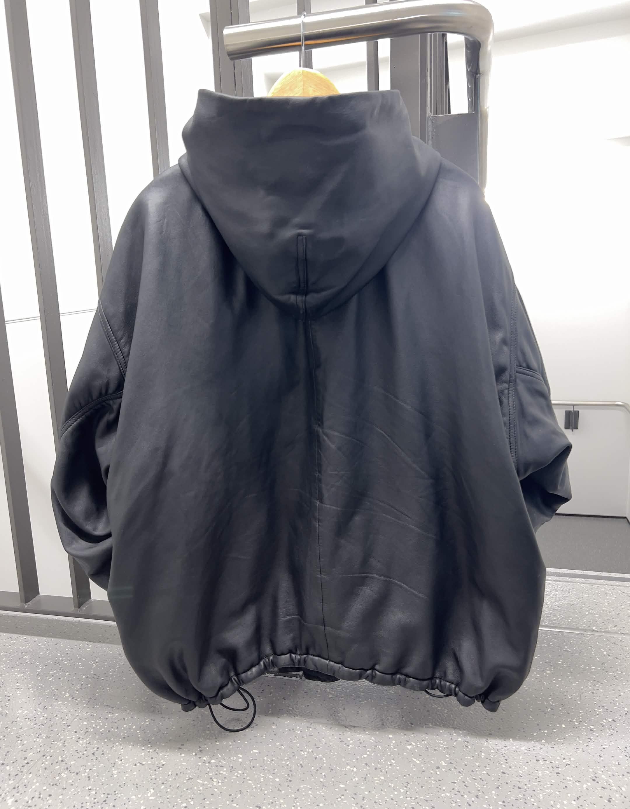 Balenciaga Balenciaga Leather Hoodie (Denma) Size US M / EU 48-50 / 2 - 2 Thumbnail