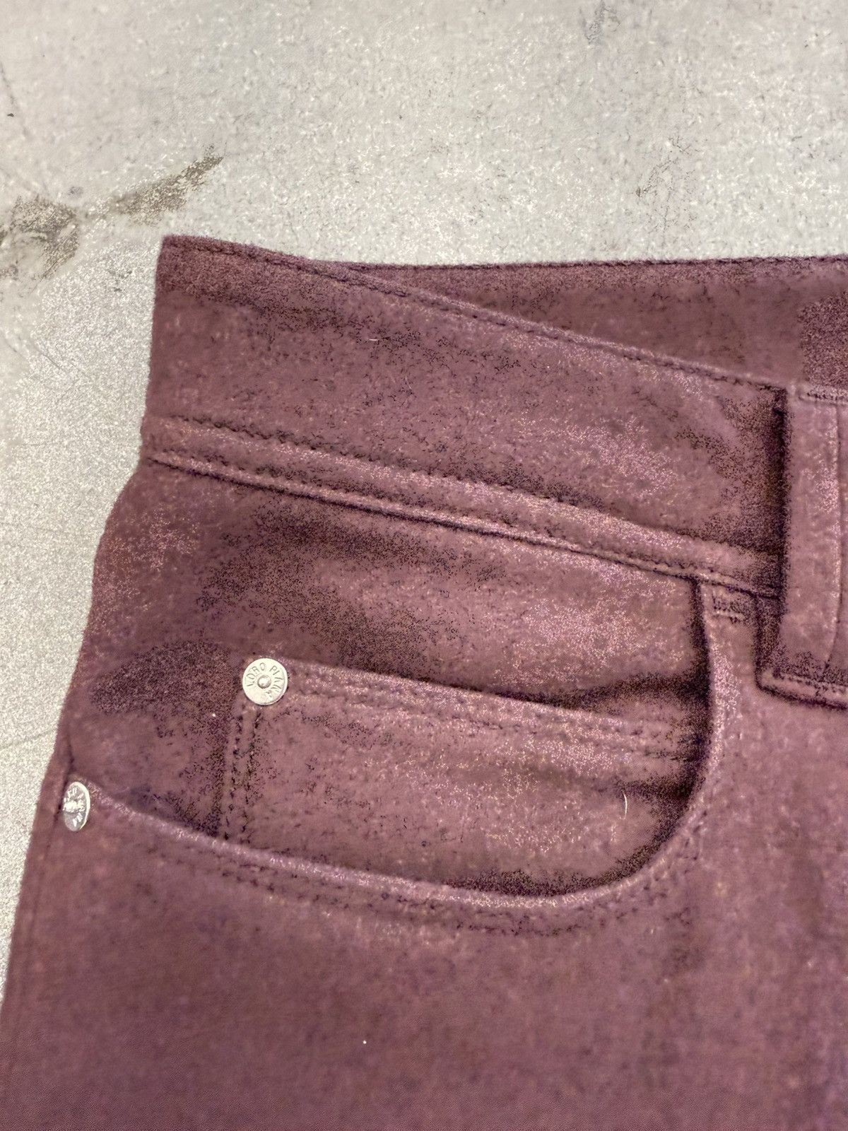 Loro Piana Loro Piana Virgin Wool Dark Wine Pants Size US 31 - 6 Thumbnail