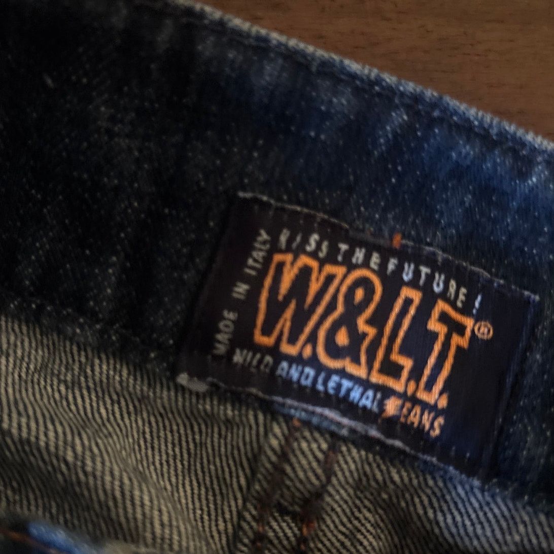 Walter Van Beirendonck Walter Van Beirendonck W&LT Distressed Panel Flare Jeans Size US 30 / EU 46 - 9 Thumbnail