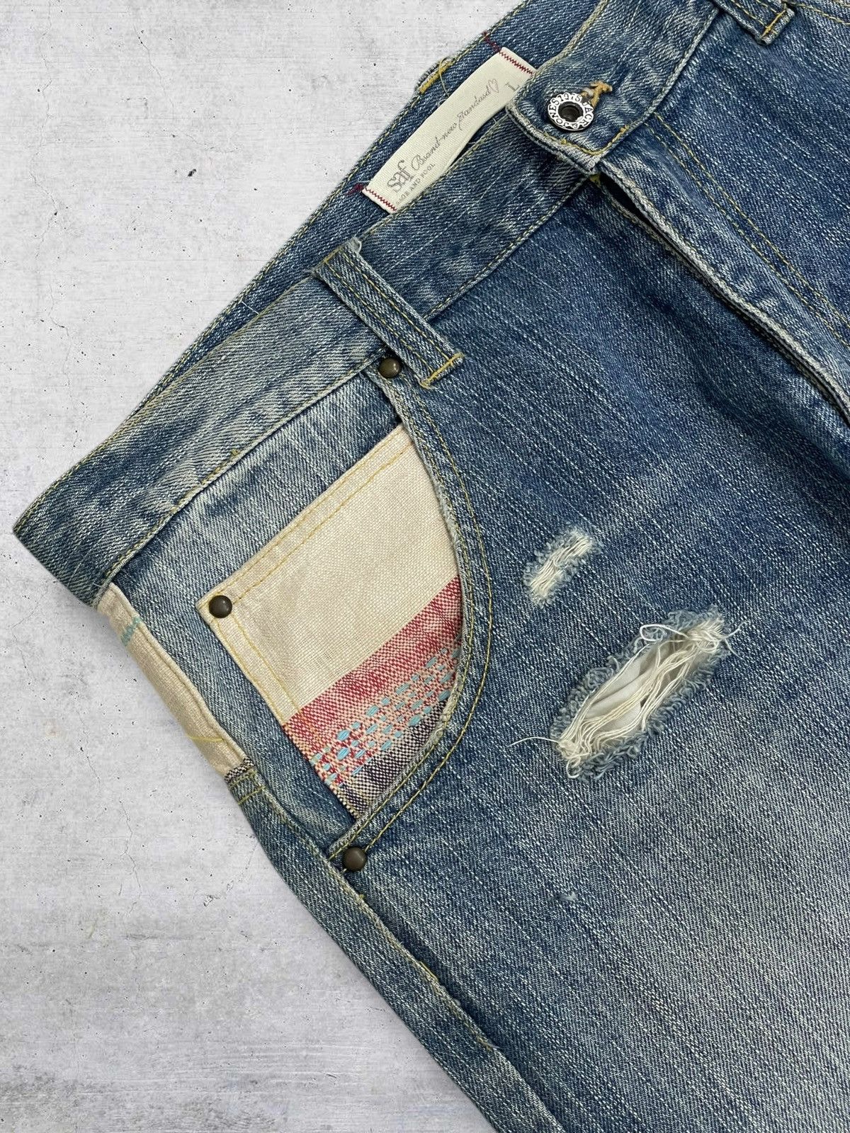 PPFM VINTAGE JAPAN DISTRESS PATCHWORK ARSTHETIC GRUNGE SAF DENIM Size US 33 - 7 Thumbnail