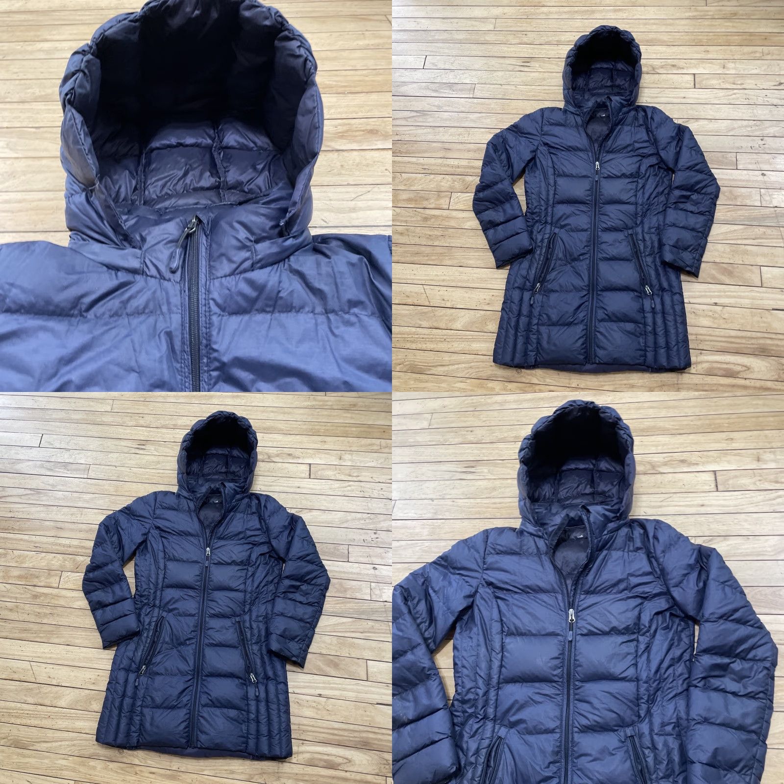 Vintage 32 Degrees UL Down Puffer Jacket Women M Zip Hood Quilt Packable Hike Coat Blue Jacket Size M / US 6-8 / IT 42-44 - 11 Thumbnail