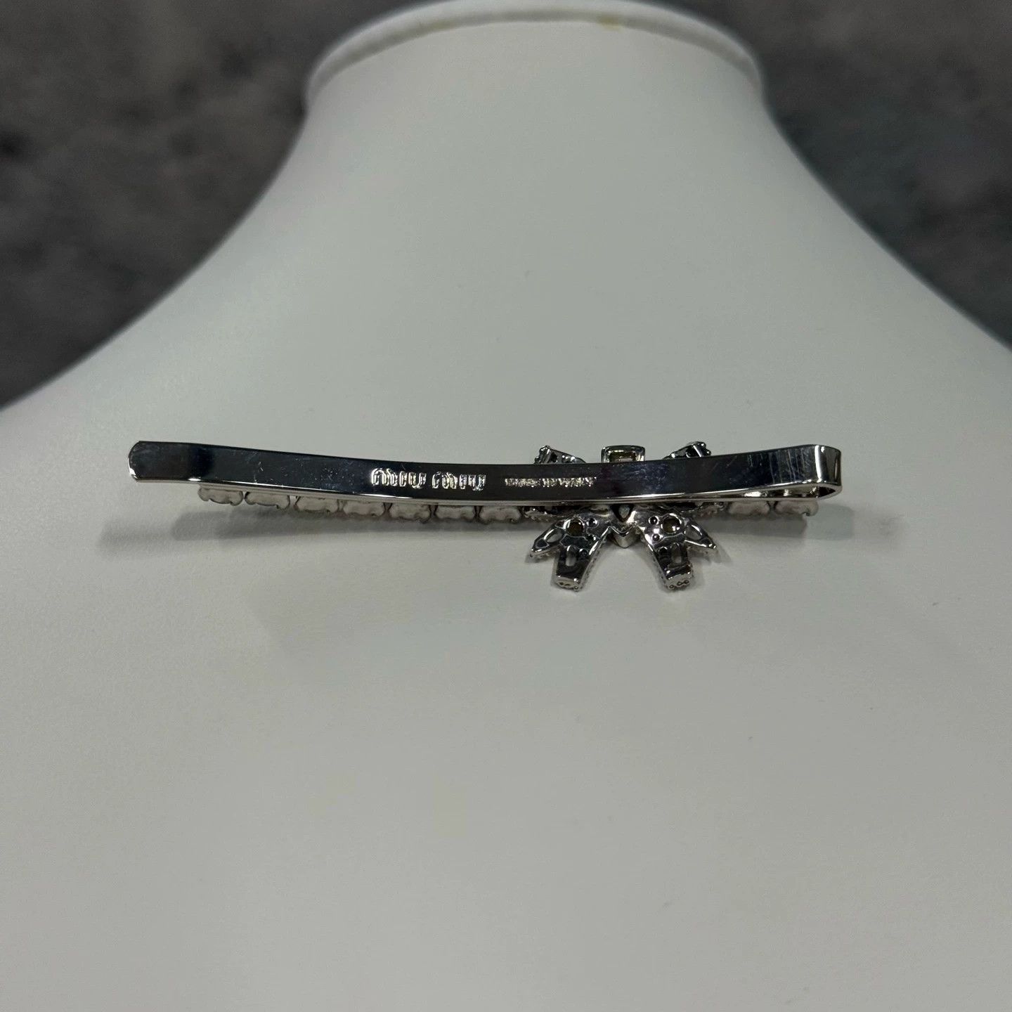 Miu Miu MIU MIU Women's Crystal Bow Hair Clip Size ONE SIZE - 2 Thumbnail