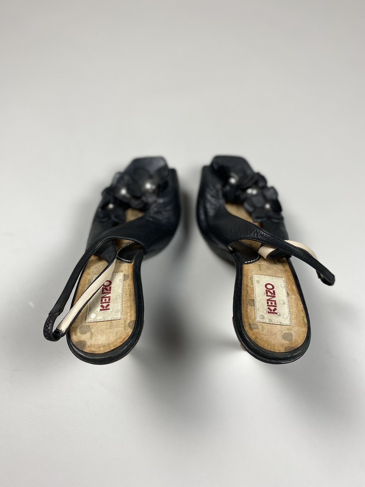 Kenzo × Vintage Kenzo vintage ladies leather heels size 39 Size US 8.5 / IT 38.5 - 11 Thumbnail