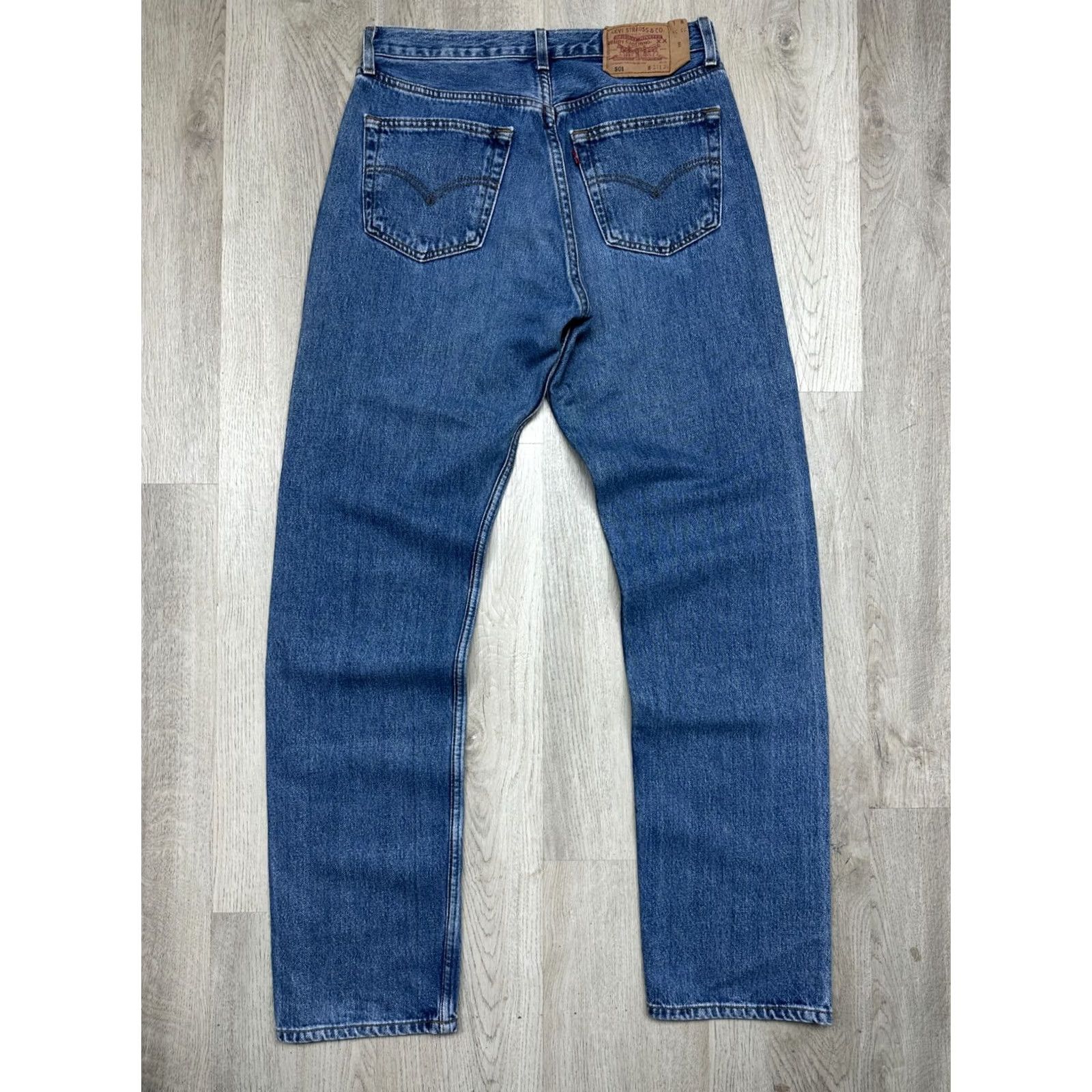 Levi's Levi's 501 Jeans Mens Denim Pants 90s Vintage Size 33 Blue Regular Straight Button 34 Inseam 33 501 Series Size US 33 - 2 Thumbnail