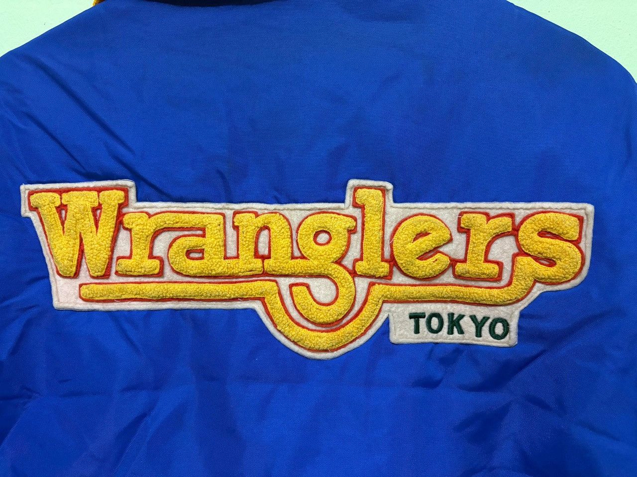 NHL × Wrangler Vintage 80’s NHL Wranglers Tokyo Nylon Jacket Design Size US L / EU 52-54 / 3 - 10 Thumbnail