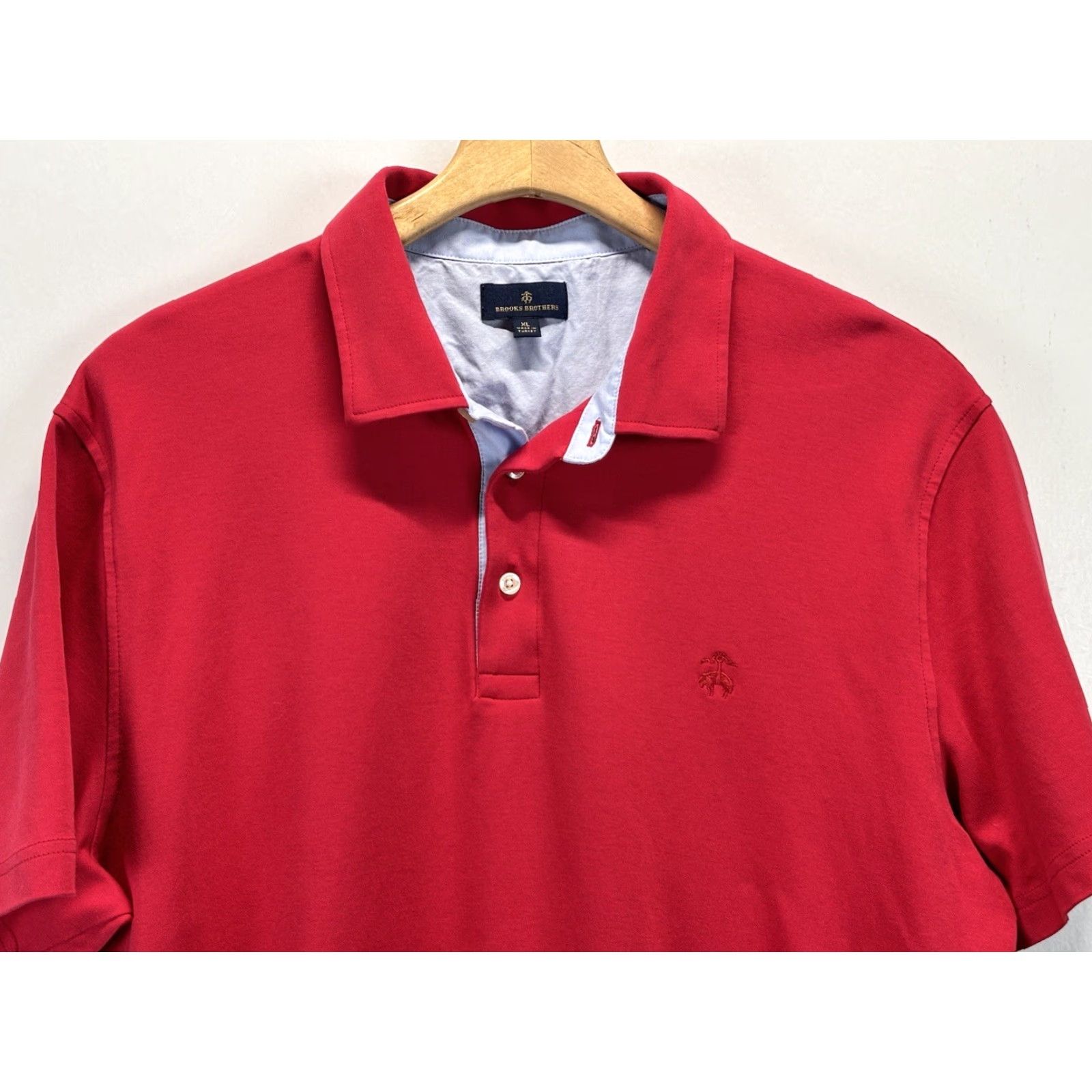 Brooks Brothers Brooks Brothers Red Polo Shirt Adult XL Short Sleeve Cotton Mens Size US XL / EU 56 / 4 - 3 Thumbnail