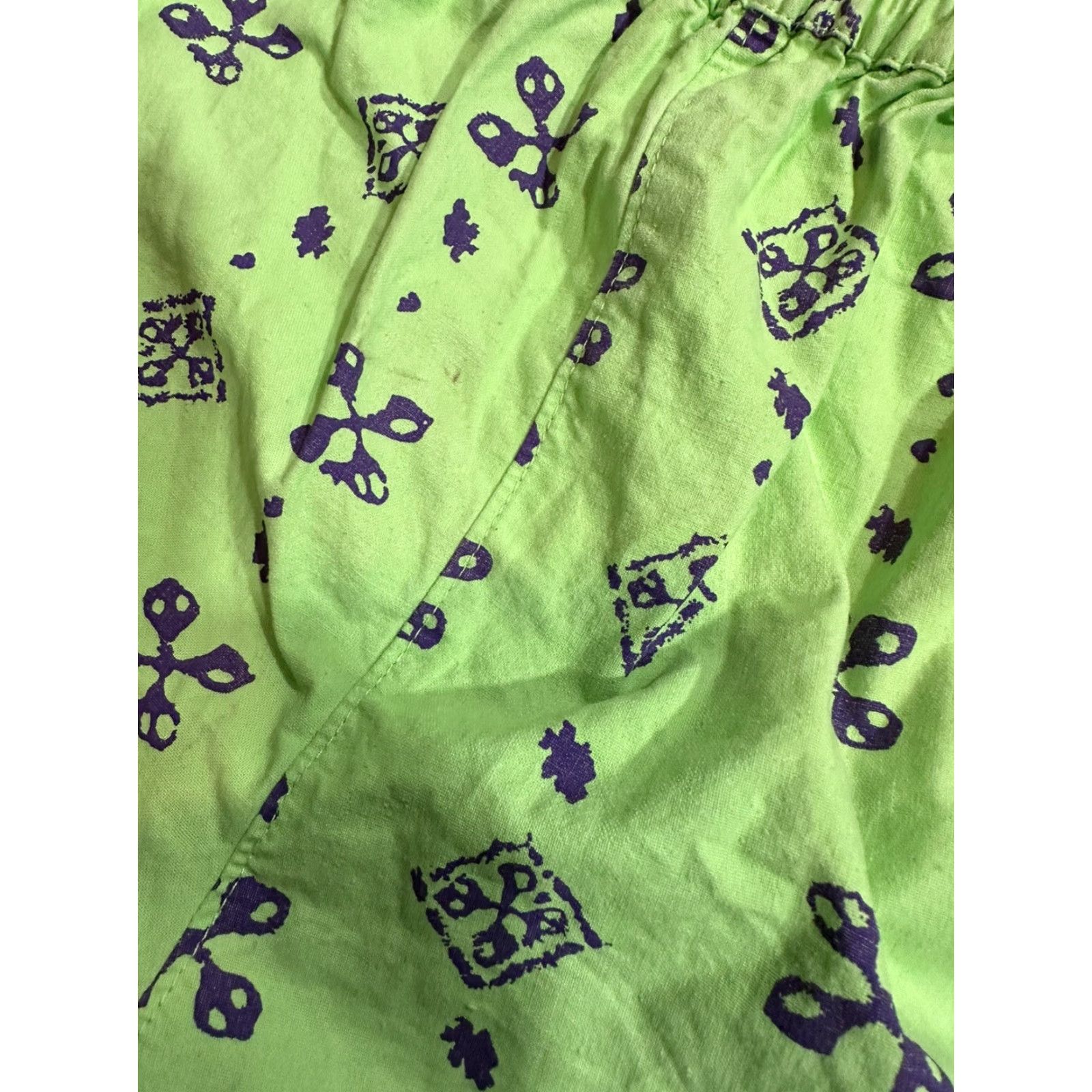 Vintage Beach Boulevard Mens Green Geometric Beach Shorts Small Size US 29 - 6 Thumbnail