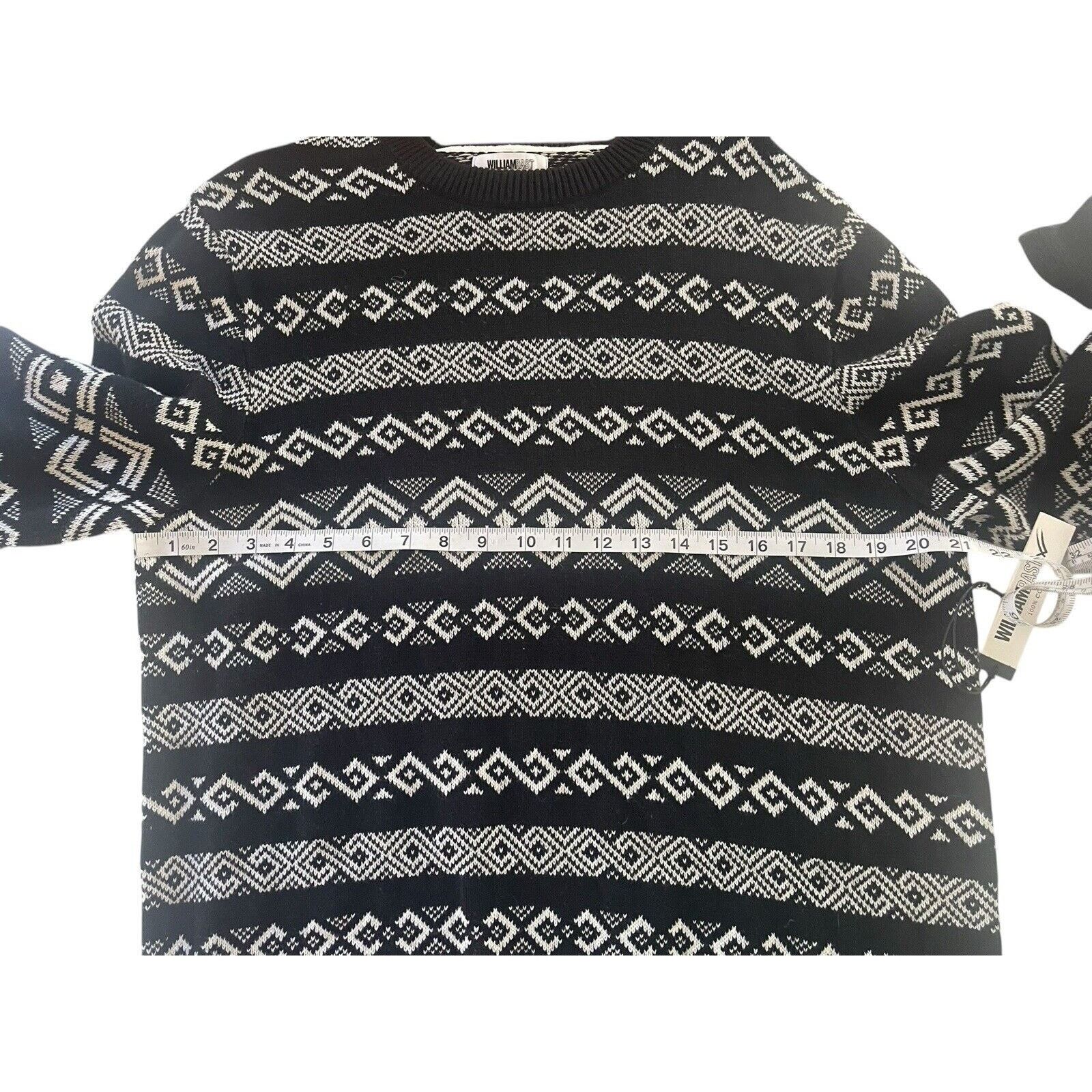 William Rast William Rast Men’s Cotton Black White Sweater Large NWT Size US L / EU 52-54 / 3 - 3 Thumbnail