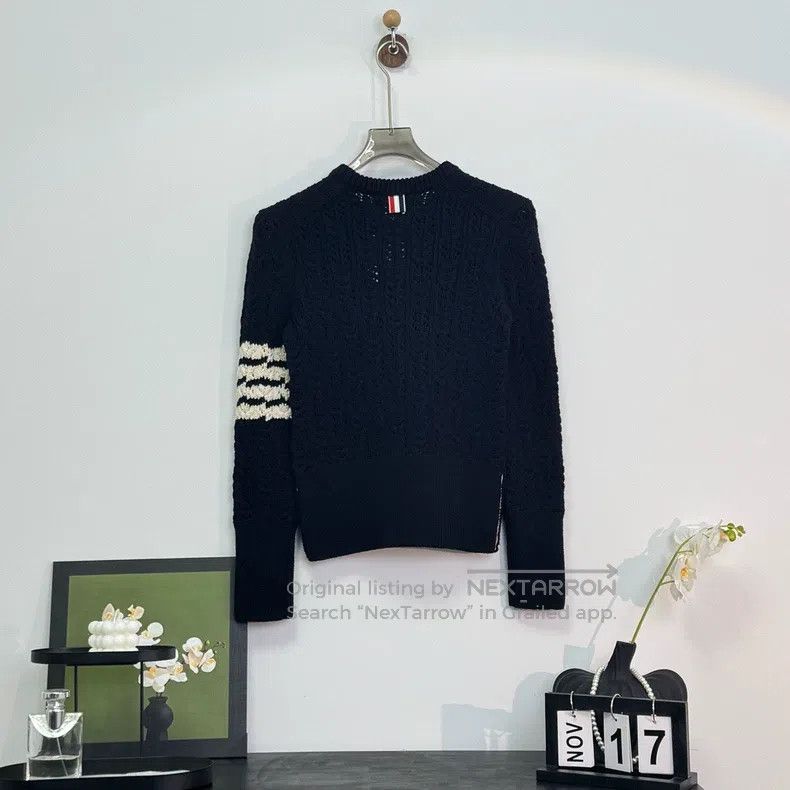 Thom Browne Thom Browne Navy Blue Wool Sweater Size US XS / EU 42 / 0 - 4 Thumbnail