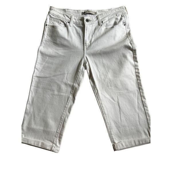 Levi's Levi’s White Capri Denim Cuffed Hem size 8 Size US 26 / EU 42 - 6 Thumbnail