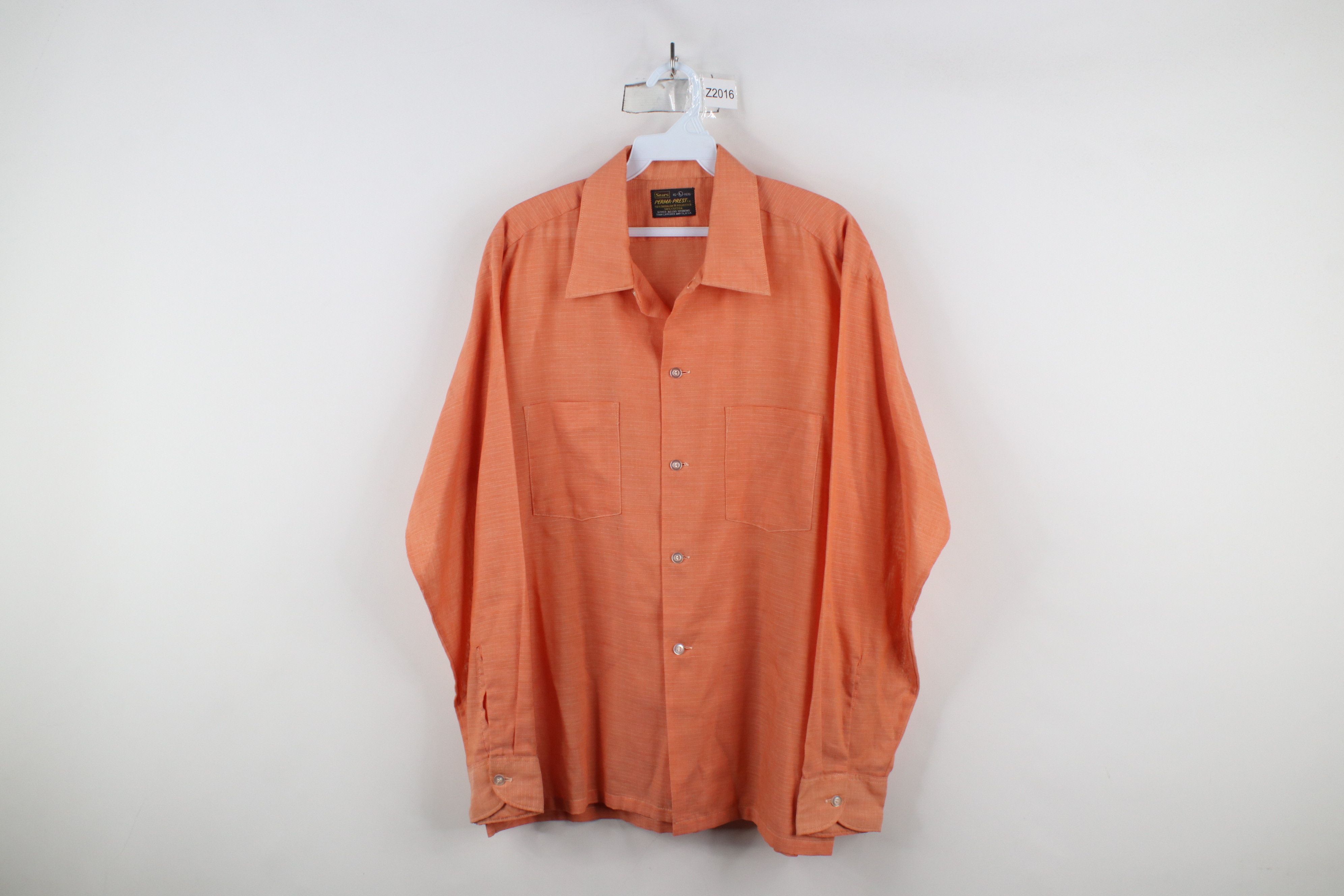 Vintage Vintage 60s 70s Streetwear Sheer Ripstop Button Shirt USA Size US L / EU 52-54 / 3 - 1 Thumbnail