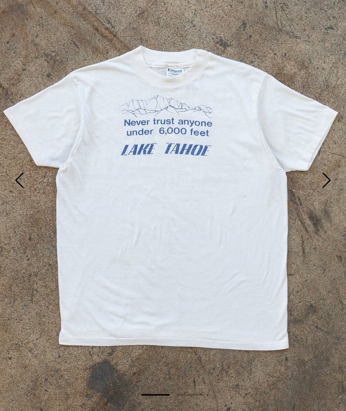 Unsound Rags × Vintage Vintage SINGLE STITCH NEVER TRUST ANYONE UNDER 6,000 Ft 90s Size US M / EU 48-50 / 2 - 1 Thumbnail