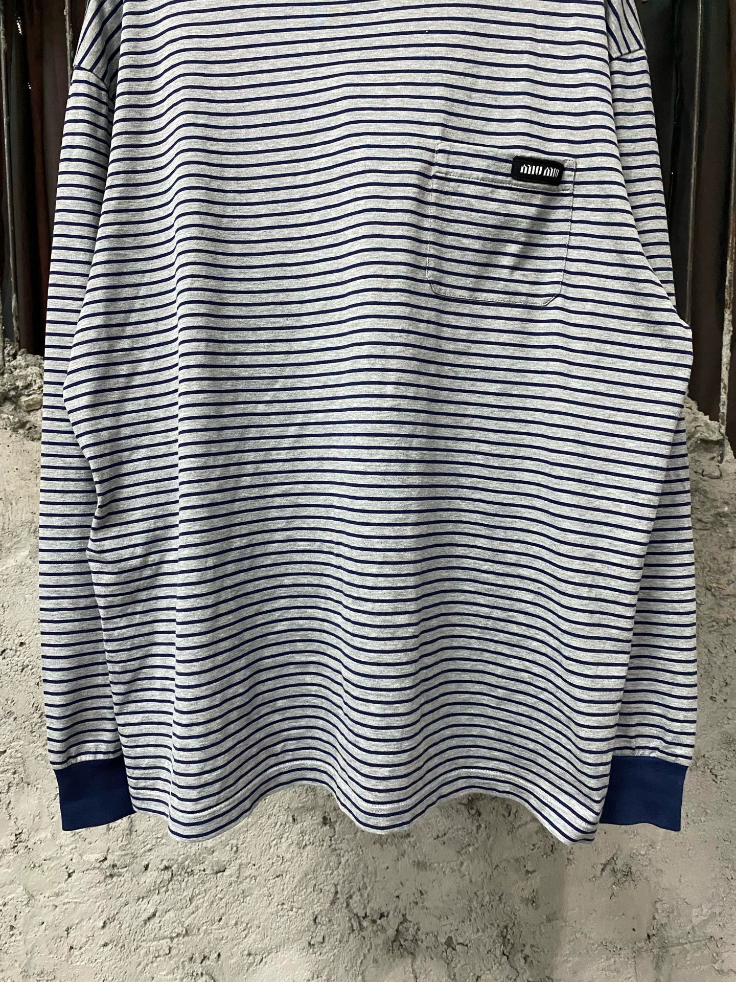 Miu Miu Miu Miu Striped Long Sleeve Top Size S New Size S / US 4 / IT 40 - 4 Thumbnail