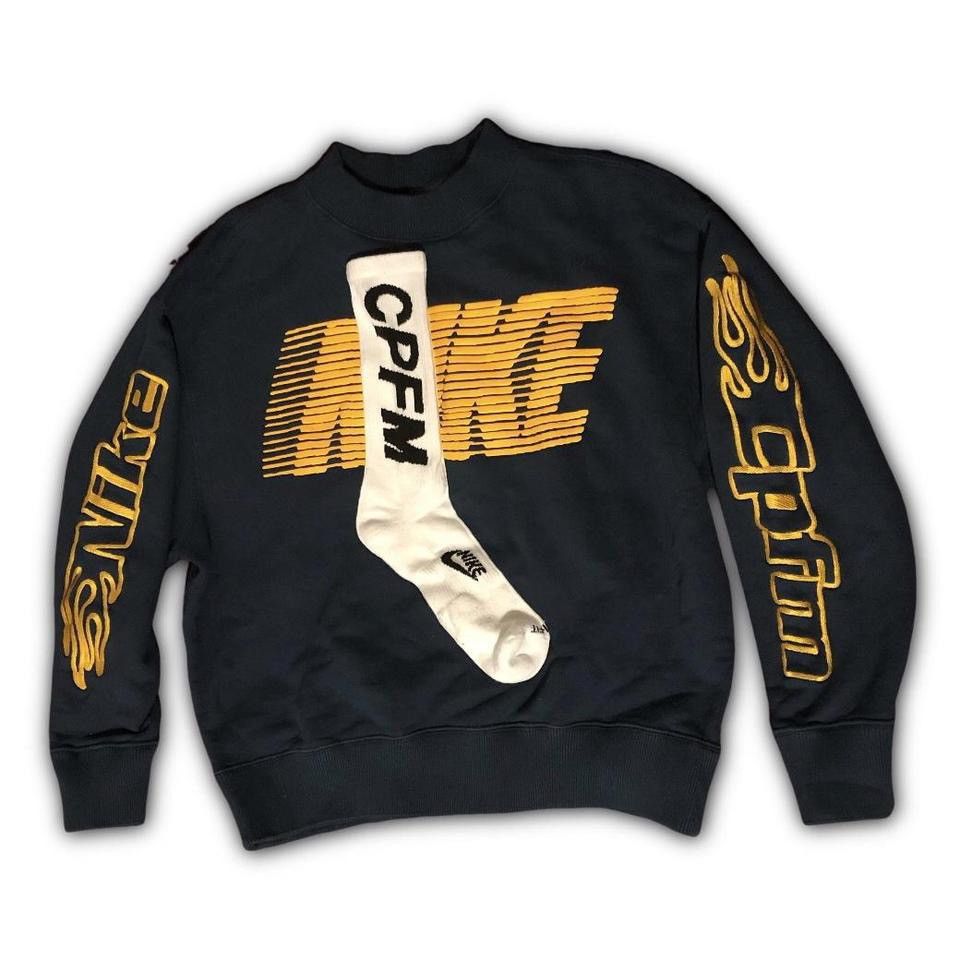 image of Cactus Plant Flea Market x Nike Sweatshirt Size Medium in Navy, Men's