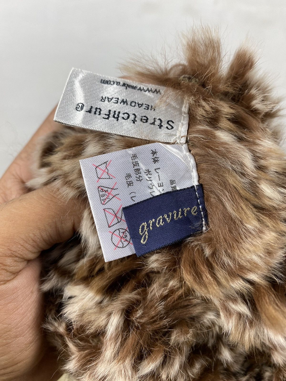 Japanese Brand Gravure Stretch Fur Beanie Hats Size ONE SIZE - 6 Thumbnail