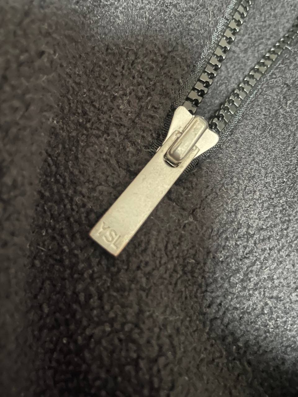 Yves Saint Laurent Fleece YSL Sweatshirt 1/4 Zip Black/Grey. Size US L / EU 52-54 / 3 - 5 Thumbnail