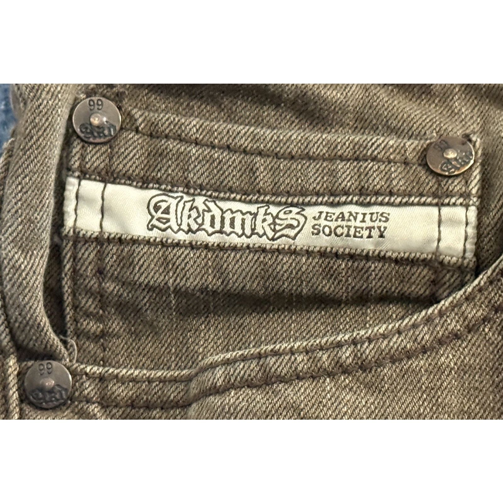 Akademiks Vtg Akademiks Jeans Mens 42x32 Brown Baggy Y2K Embroidered Size US 42 / EU 58 - 3 Thumbnail