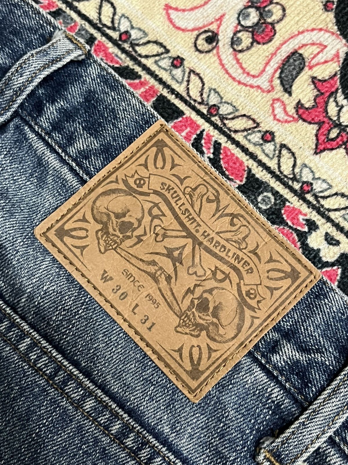 Japanese Brand Japanese Brand Skullshit Hardliner Knee Patch Blue Jeans Size US 29 - 8 Thumbnail