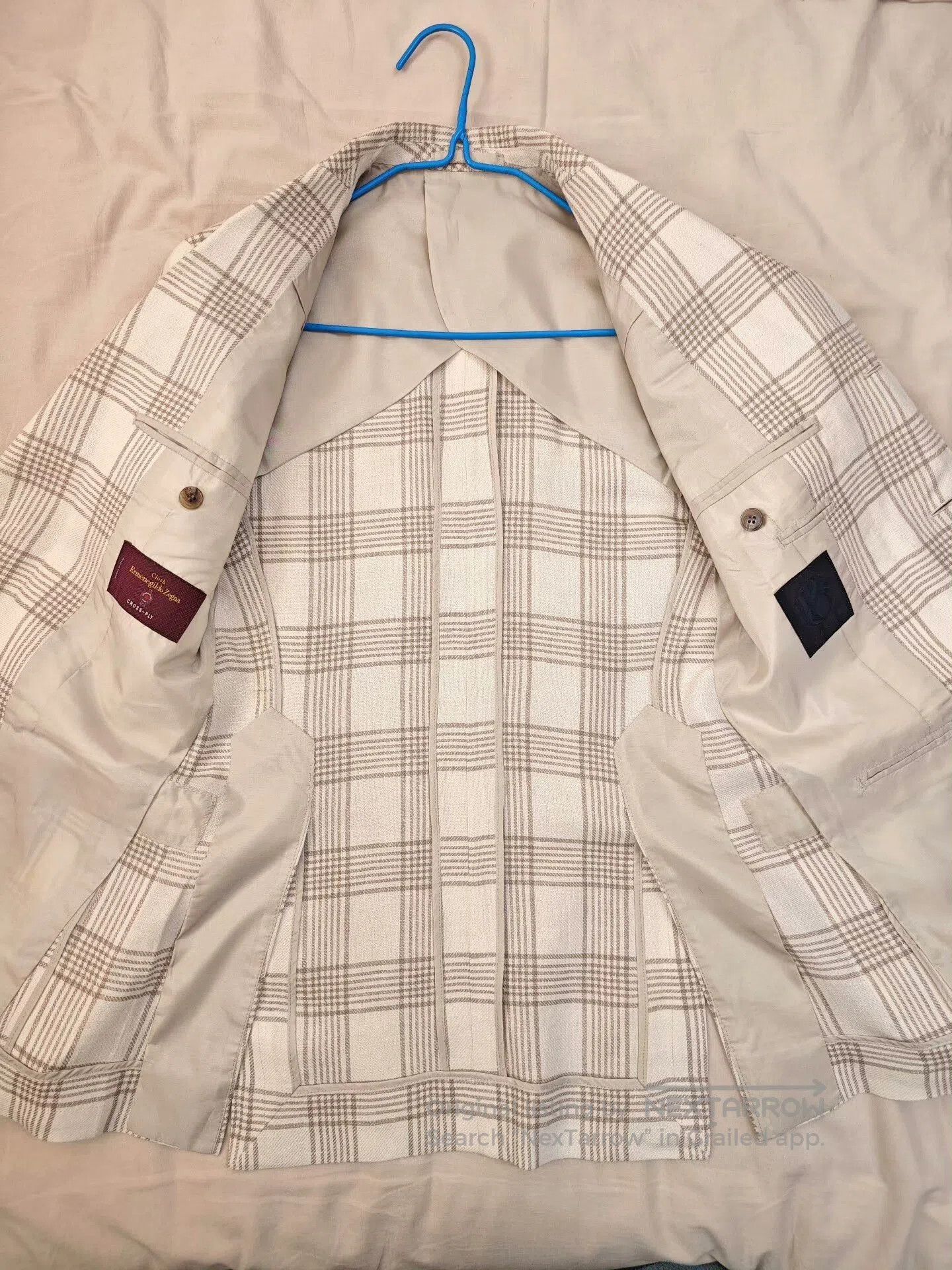 Ermenegildo Zegna Custom Italian Zegna Check Suit Jacket. Size US S / EU 44-46 / 1 - 6 Thumbnail