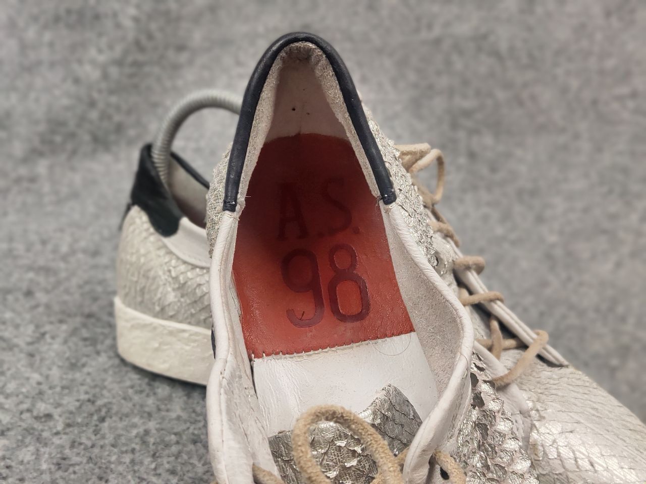 A.S.98 A.S.98 Airstep Design Silver Leather Low Top Lace Sneakers Size US 9 / IT 39 - 20 Thumbnail