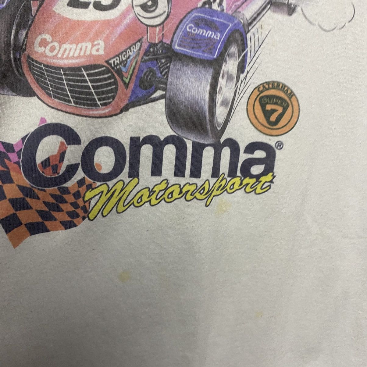 NASCAR Vintage Nascar Comma Motorcycles big logo racing 90’s tee Size US XL / EU 56 / 4 - 9 Thumbnail