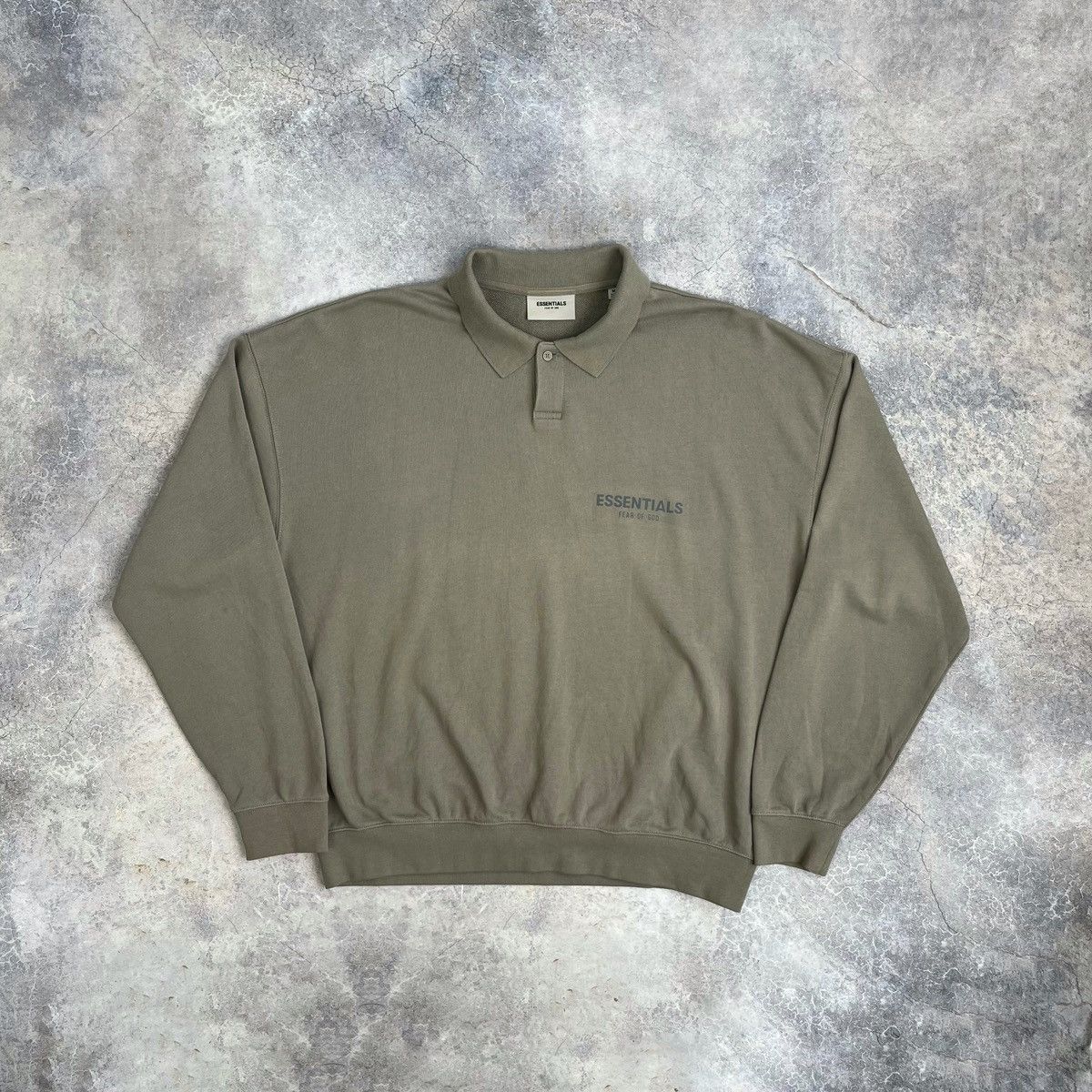 Essentials FEAR OF GOD ESSENTIALS OVERSIZED POLO CREWNECK SWEATSHIRT Size US M / EU 48-50 / 2 - 2 Thumbnail
