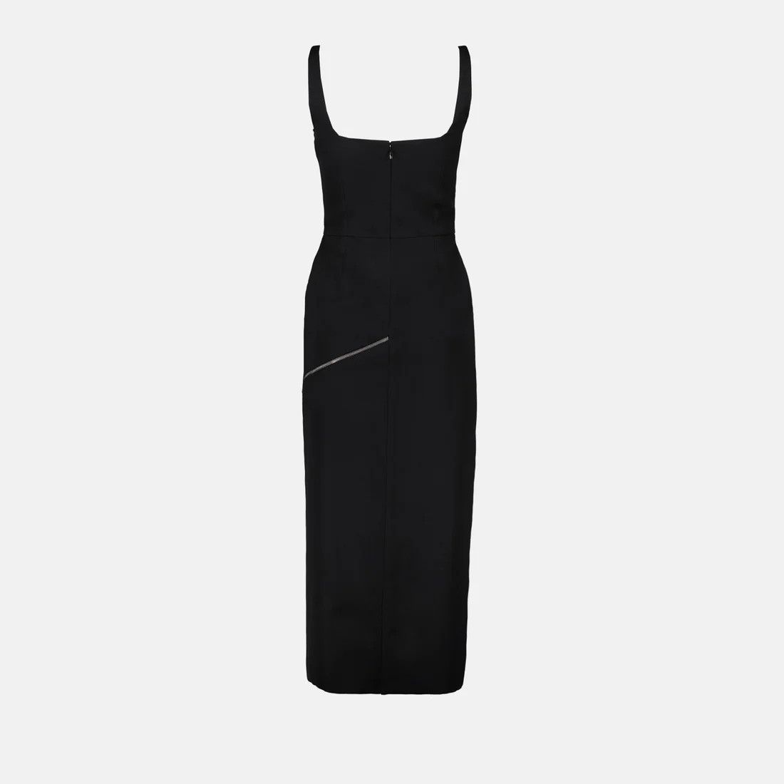 Alexander McQueen o1s22i1n1024 Convertible Panel Sheath Midi Dress in Black Size S / US 4 / IT 40 - 2 Thumbnail