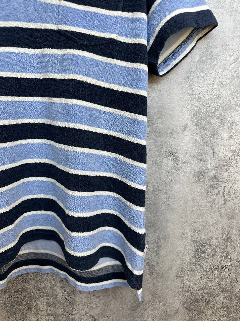 Orlebar Brown Orlebar Brown Terry Towelling Striped Polo Shirt Navy Size US XL / EU 56 / 4 - 7 Thumbnail