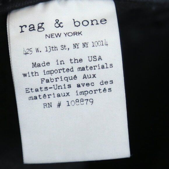 Rag & Bone Rag & Bone Flexi Nina Skinny Smooth & Sculpt Black Jeans Size 24" / US 00 / IT 34 - 6 Thumbnail