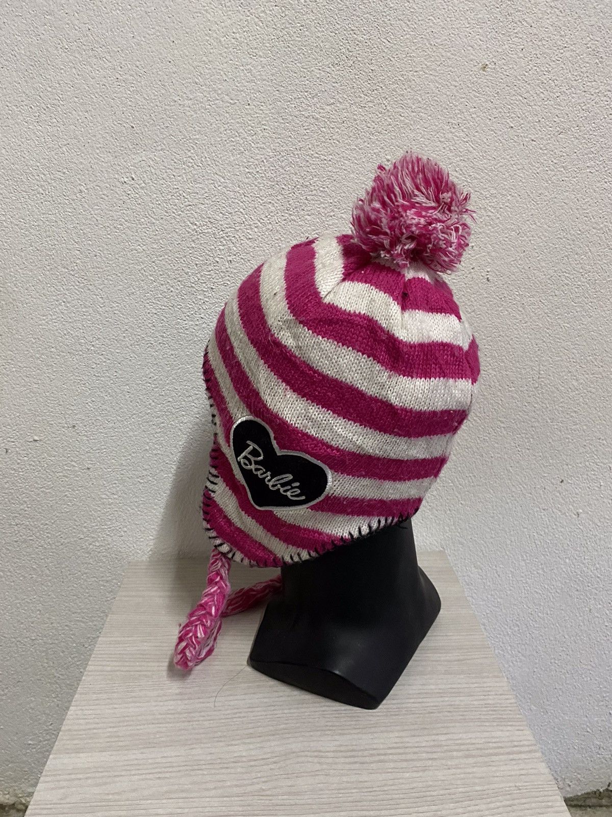 Vintage Barbie Stripe Design Beanie Hat Size ONE SIZE - 4 Thumbnail