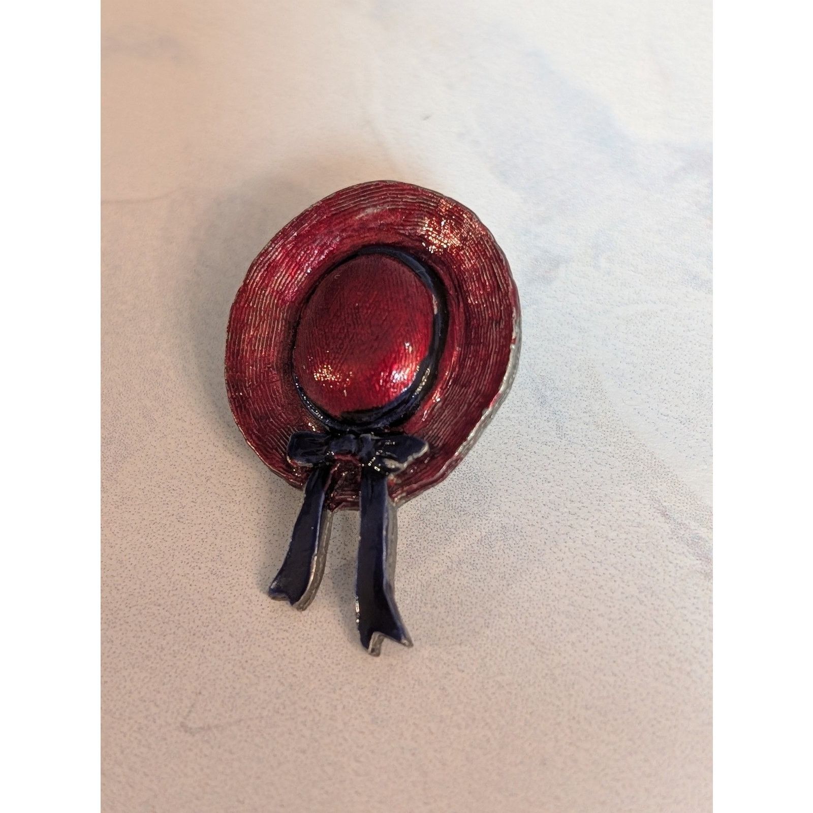 Vintage Cute VTG 1990s Jonette Jewelry Red Hat Society Lapel Pin Size ONE SIZE - 1 Thumbnail