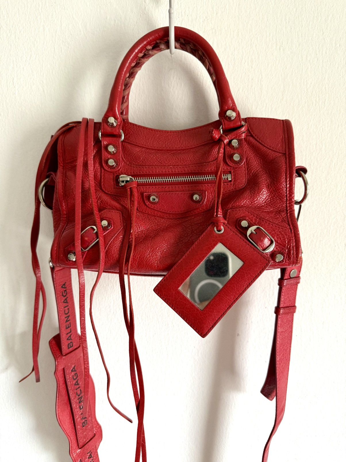 Balenciaga Balenciaga Classic Mini City Red lambskin Shoulder bag Size ONE SIZE - 2 Thumbnail