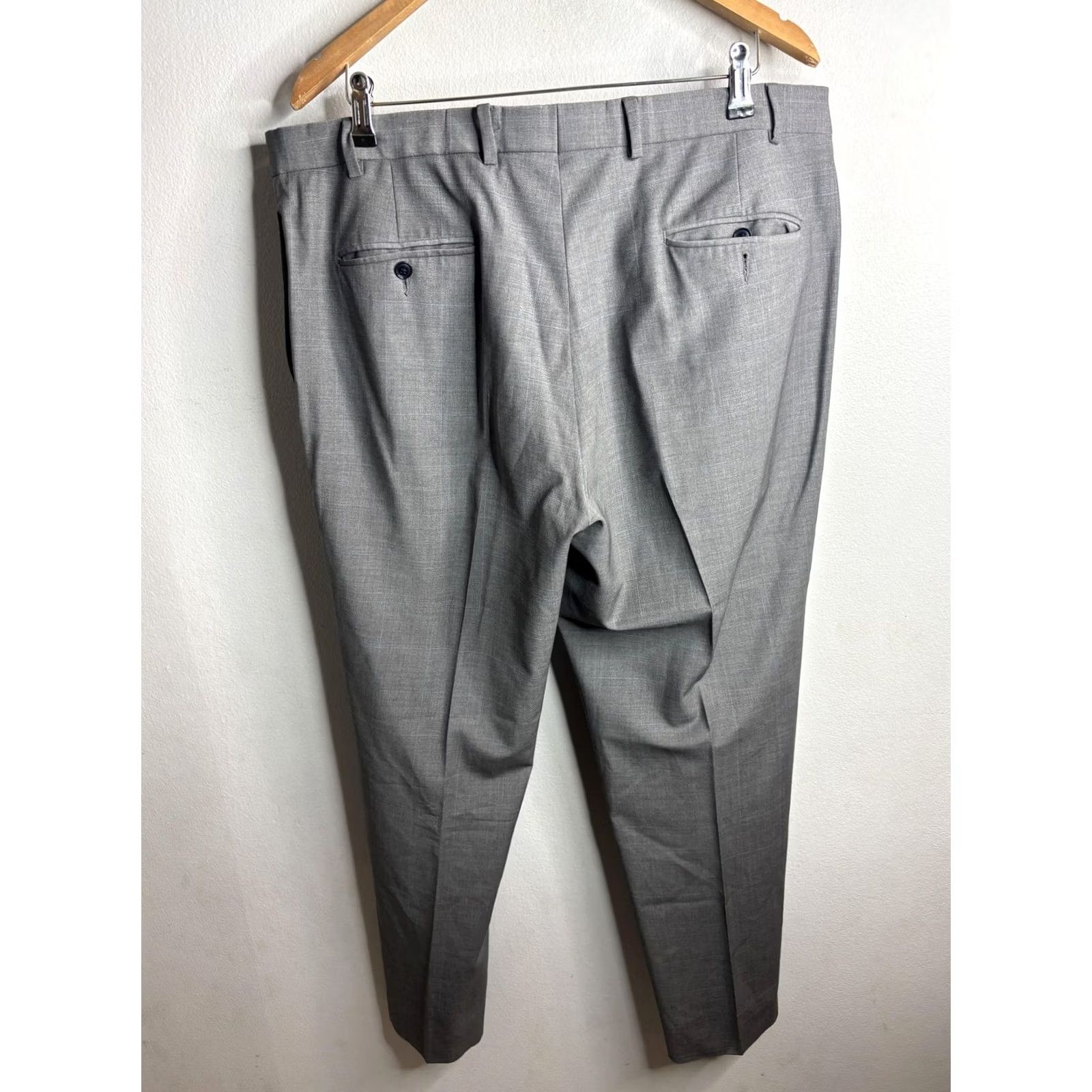 Brooks Brothers Brooks Brothers Dress Pants Mens 40x31 Gray Plaid Wool Lined Flat Front Business Size US 40 / EU 56 - 4 Thumbnail