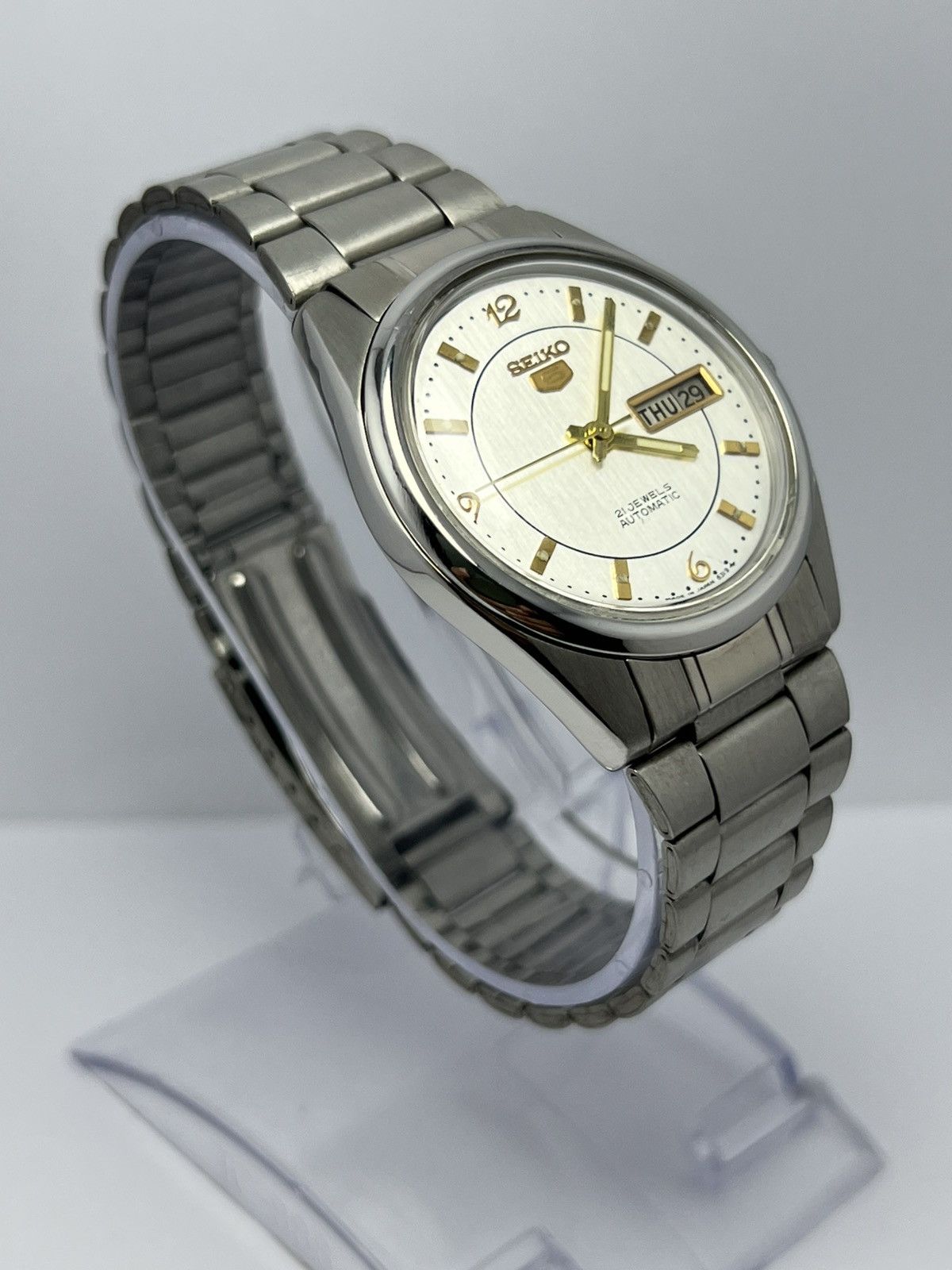 Seiko Seiko 5 Automatic Vintage Wrist Watch Day/Date Japan Size 36 - 13 Thumbnail