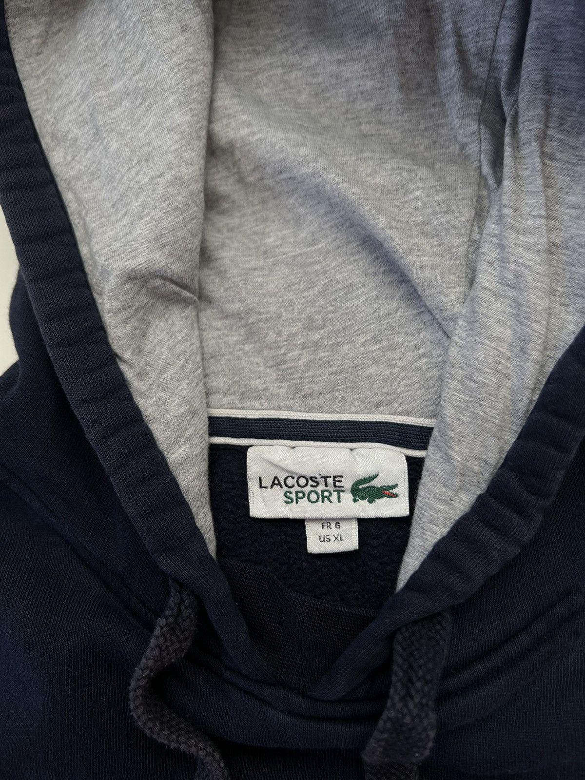 Lacoste 90's LACOSTE SMALL LOGO Y2K HOODIE BASIC SUNFADED DRILL Size US XL / EU 56 / 4 - 5 Thumbnail