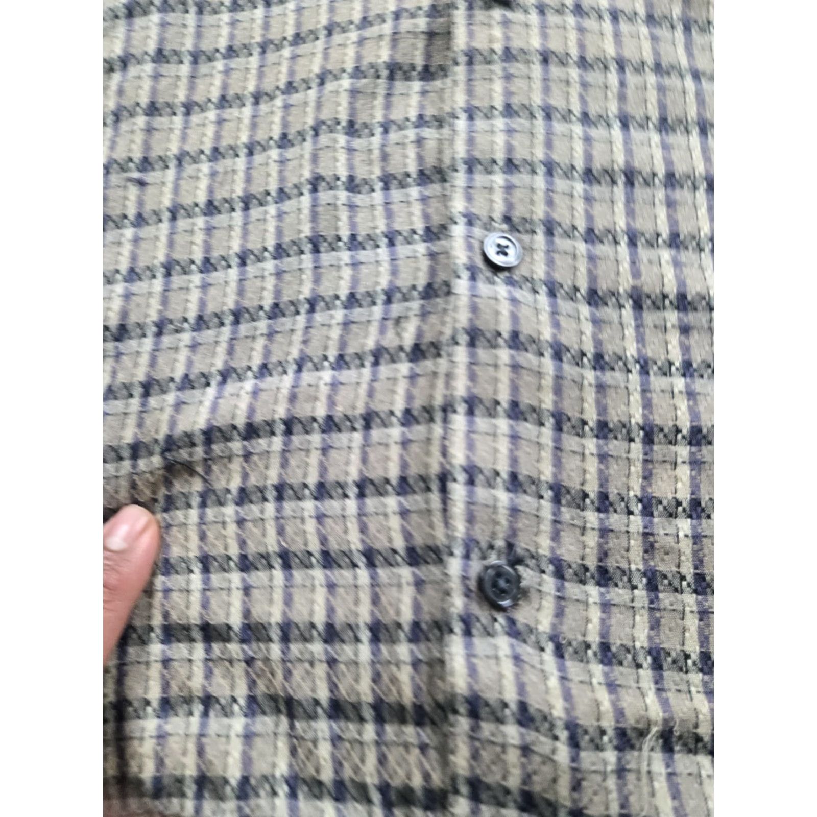 Vintage VINTAGE Tundra Shirt Men XL Yellow Beige Plaid Button-Up Long Sleeve Rayon Blend/Cotton Brown Size US XL / EU 56 / 4 - 6 Thumbnail