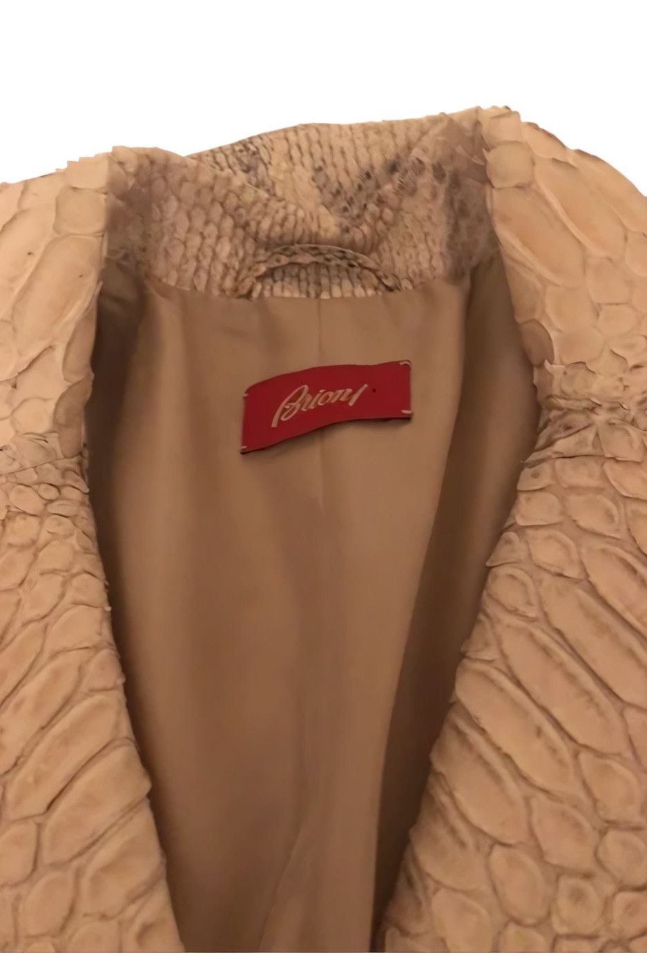 Brioni REAL PYTHONSKIN LEATHER COAT PINK POWDER Size M / US 6-8 / IT 42-44 - 3 Thumbnail