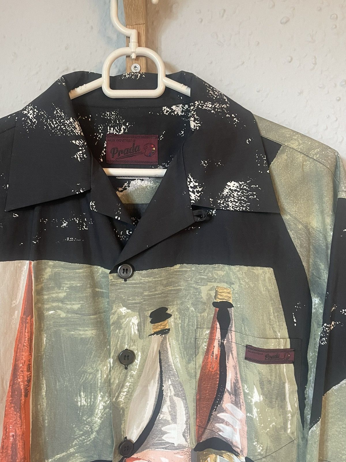 Prada Prada SS17 Wine Bottle Bowling Shirt Size US L / EU 52-54 / 3 - 5 Thumbnail