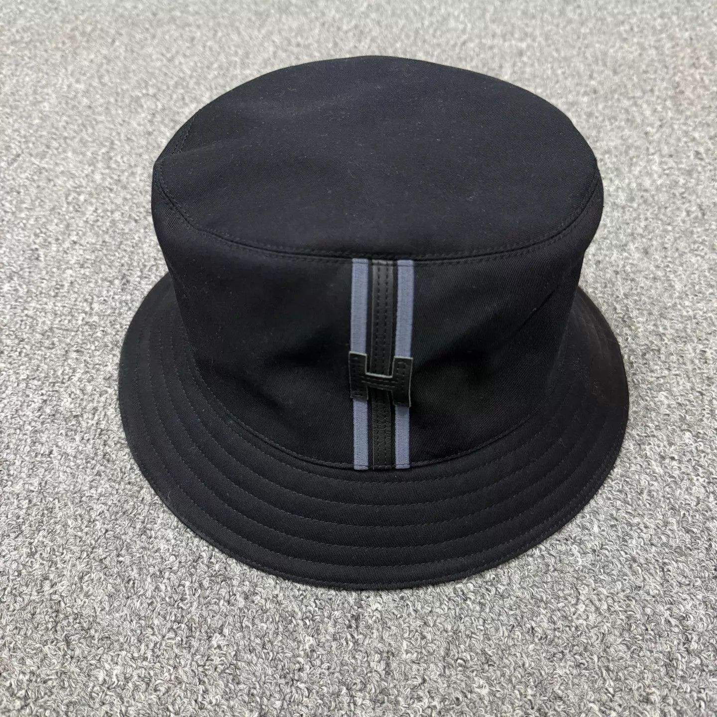 Hermes Hermes Men Black Fred H Stripe Boat Hat 60 99 New Size ONE SIZE - 1 Thumbnail