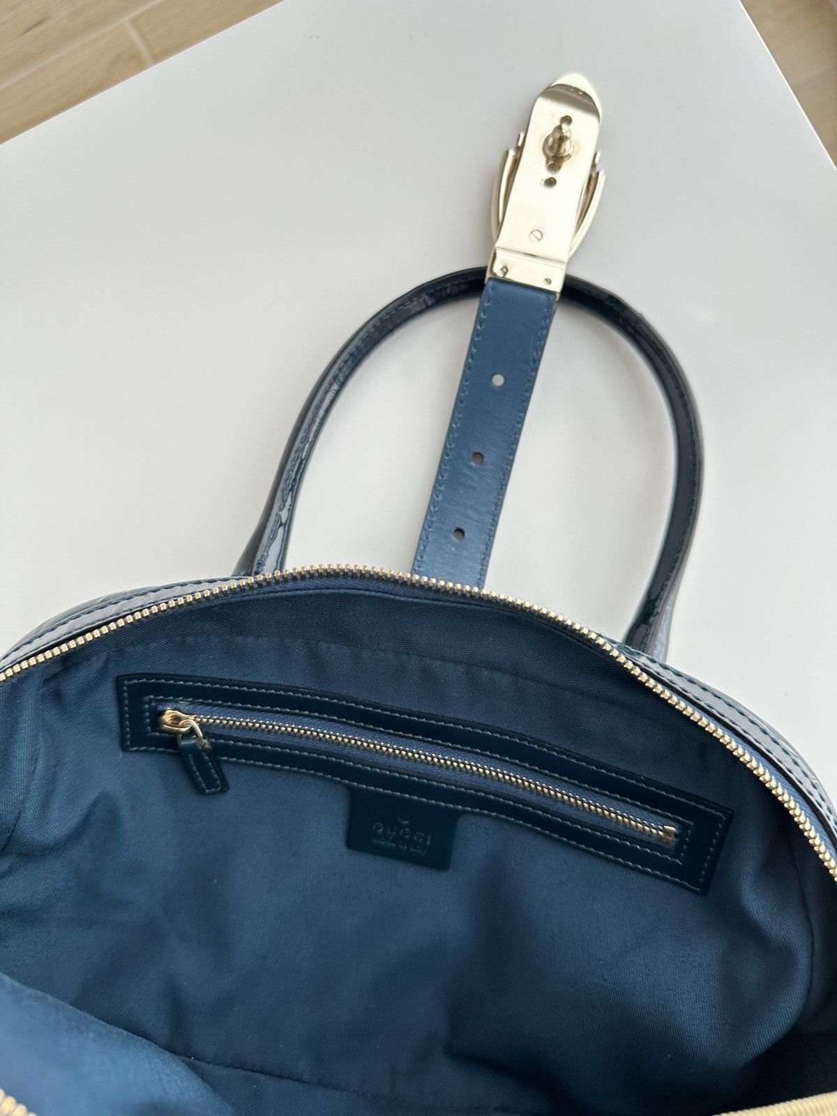 Gucci Gucci Horse Bit Lacquered Ocean Blue Hand Bag Size ONE SIZE - 8 Thumbnail