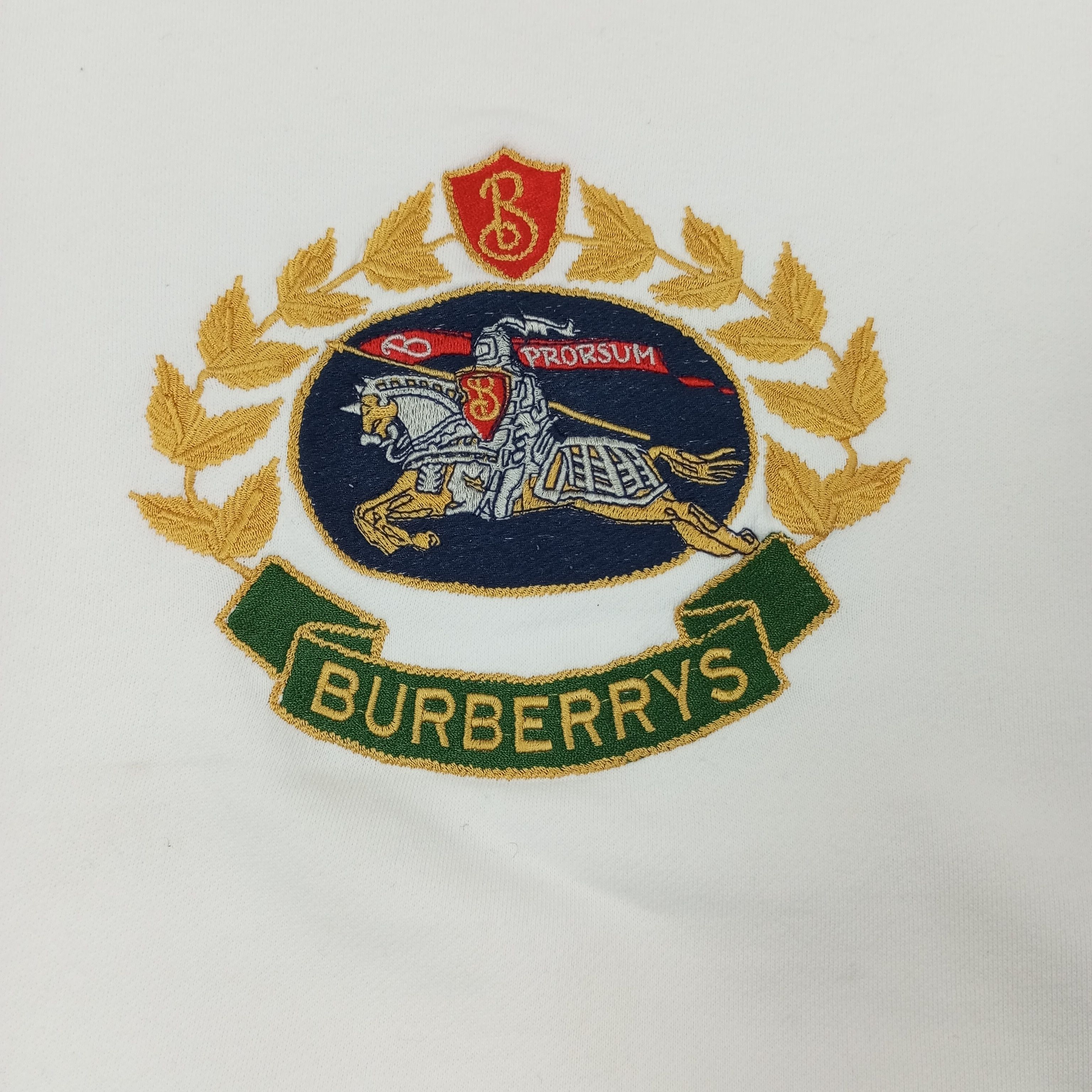 Burberry Burberrys Fashion Embroidery Logo Collar Sweatshirt c241n22 Size US XL / EU 56 / 4 - 2 Thumbnail