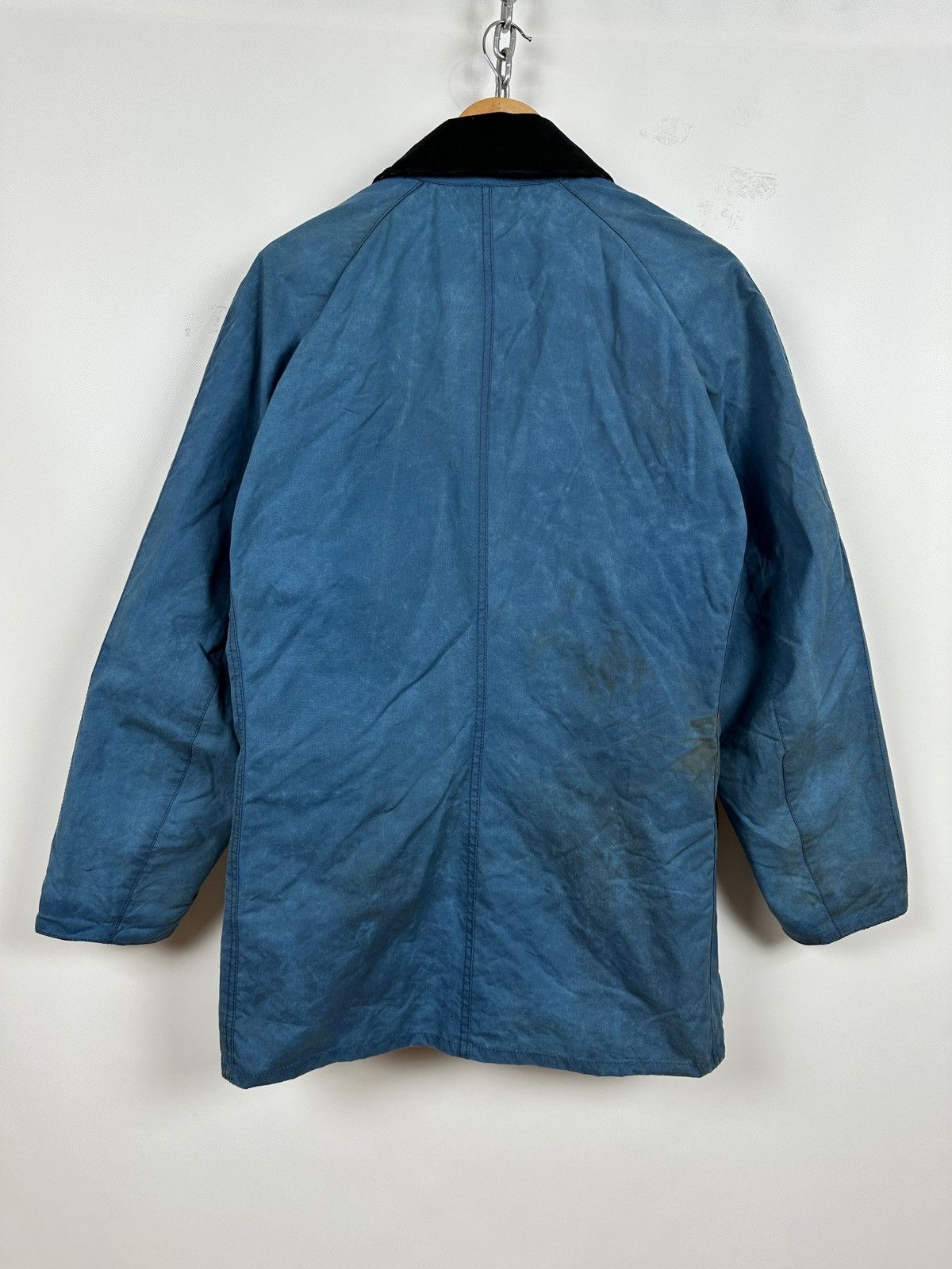 Barbour Barbour Bristol Waxed Blue Coat Jacket Size US L / EU 52-54 / 3 - 8 Thumbnail