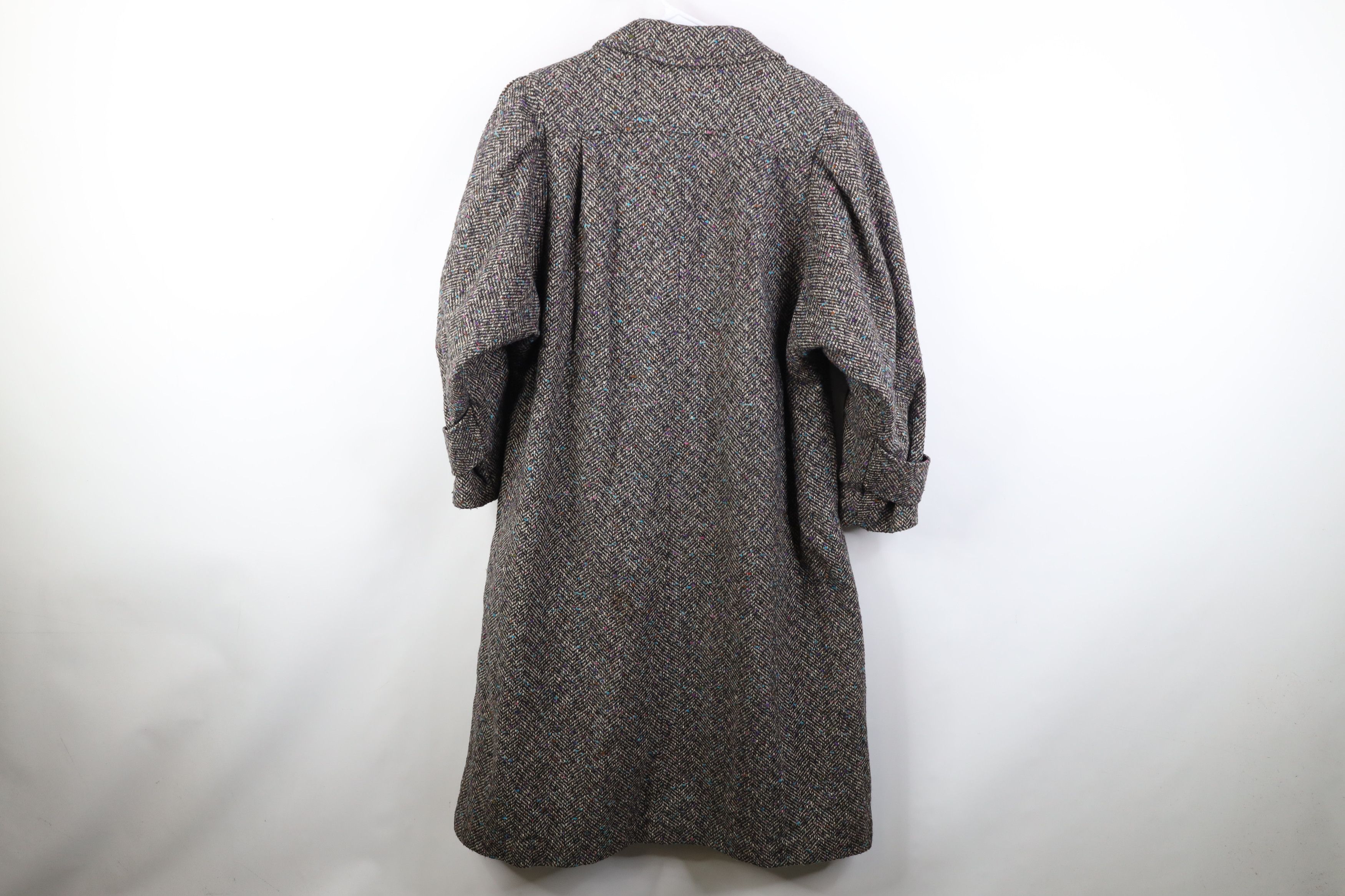 Vintage Vintage 80s 90s Streetwear Wool Tweed Overcoat Jacket USA Size XXL / US 16-18 / IT 52-54 - 13 Thumbnail