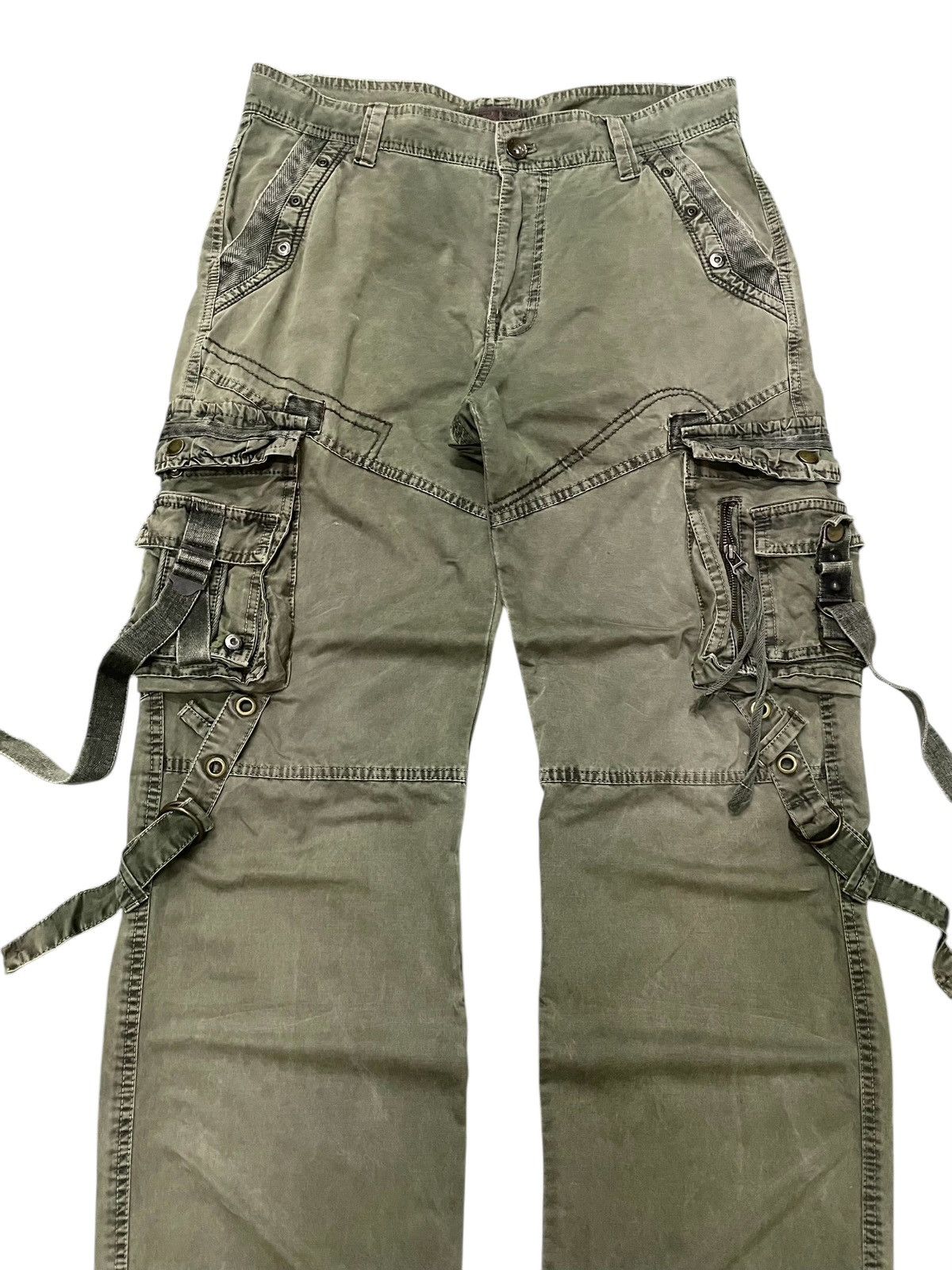 Le Grande Bleu (L.G.B.) × Tete Homme Bapai Japan Multi Pocket Bondage Baggy Cargo Pants Size US 34 / EU 50 - 4 Thumbnail