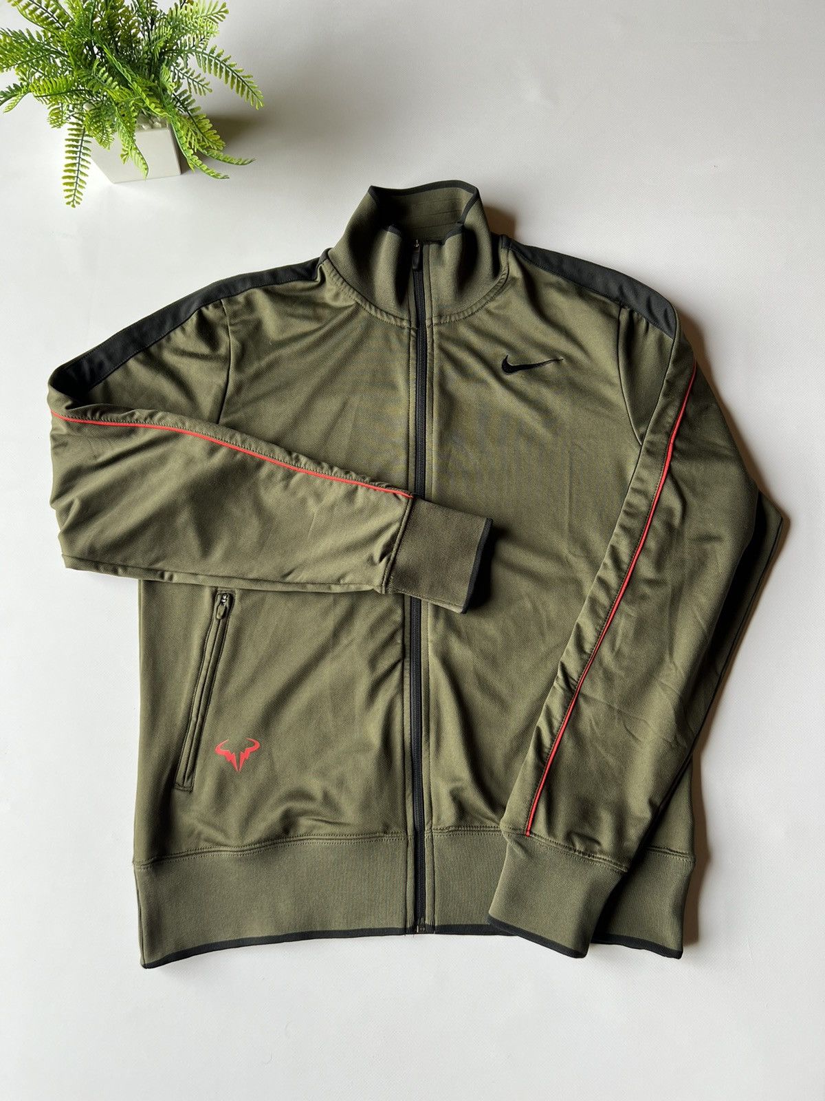 image of Nike Rafa Rafael Nadal Tennis Jacket Size M in Olive, Men's