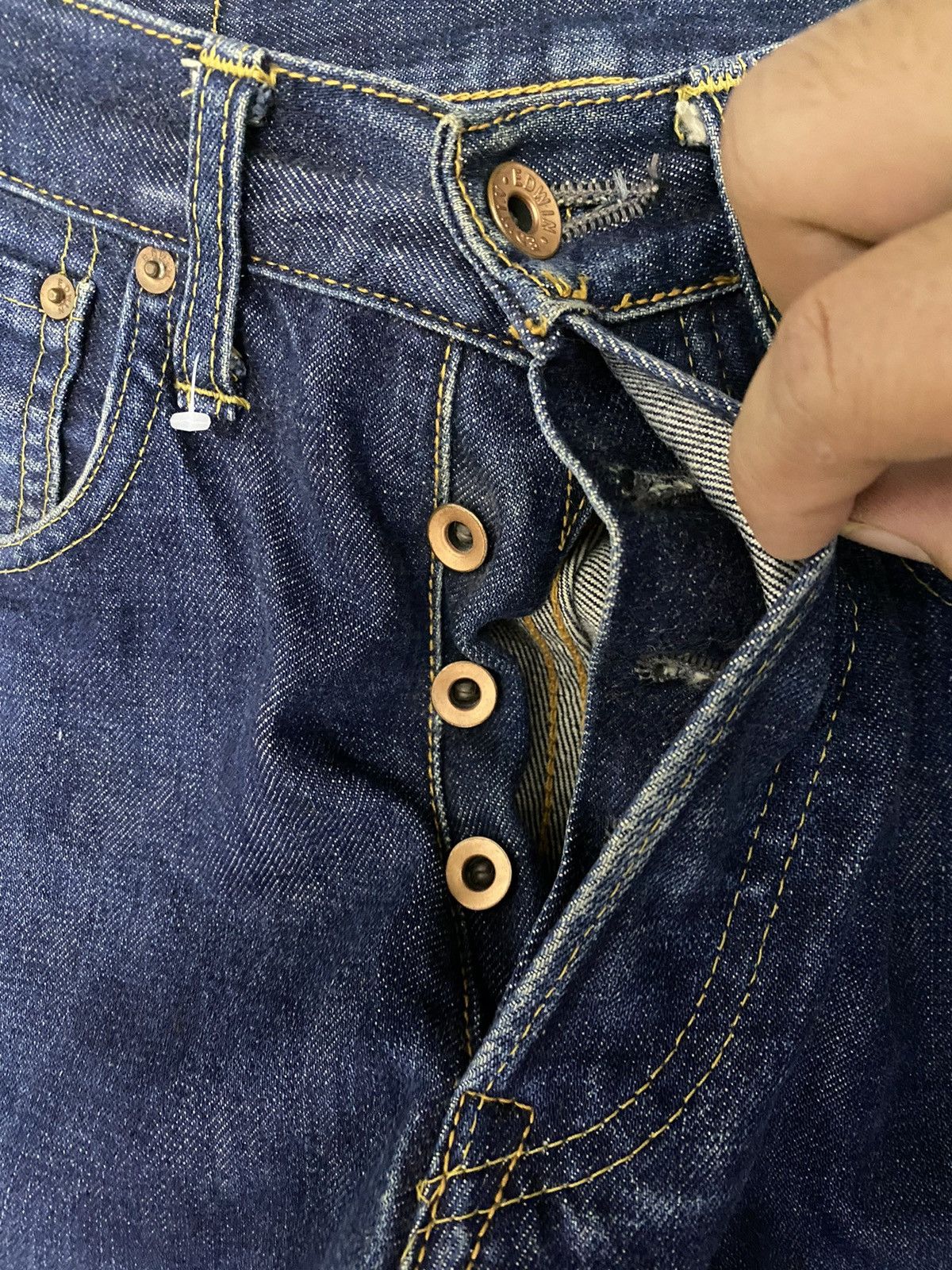 Edwin Edwin Selvedge Denim Jeans Distressed Size US 29 - 8 Thumbnail