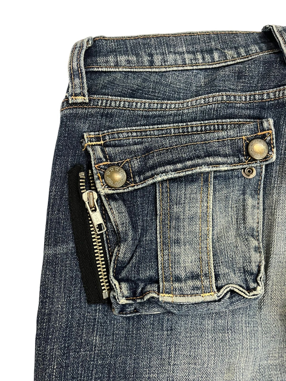 If Six Was Nine Japanese Brand RNA Zipper Pocket Jeans Size 29" - 7 Thumbnail