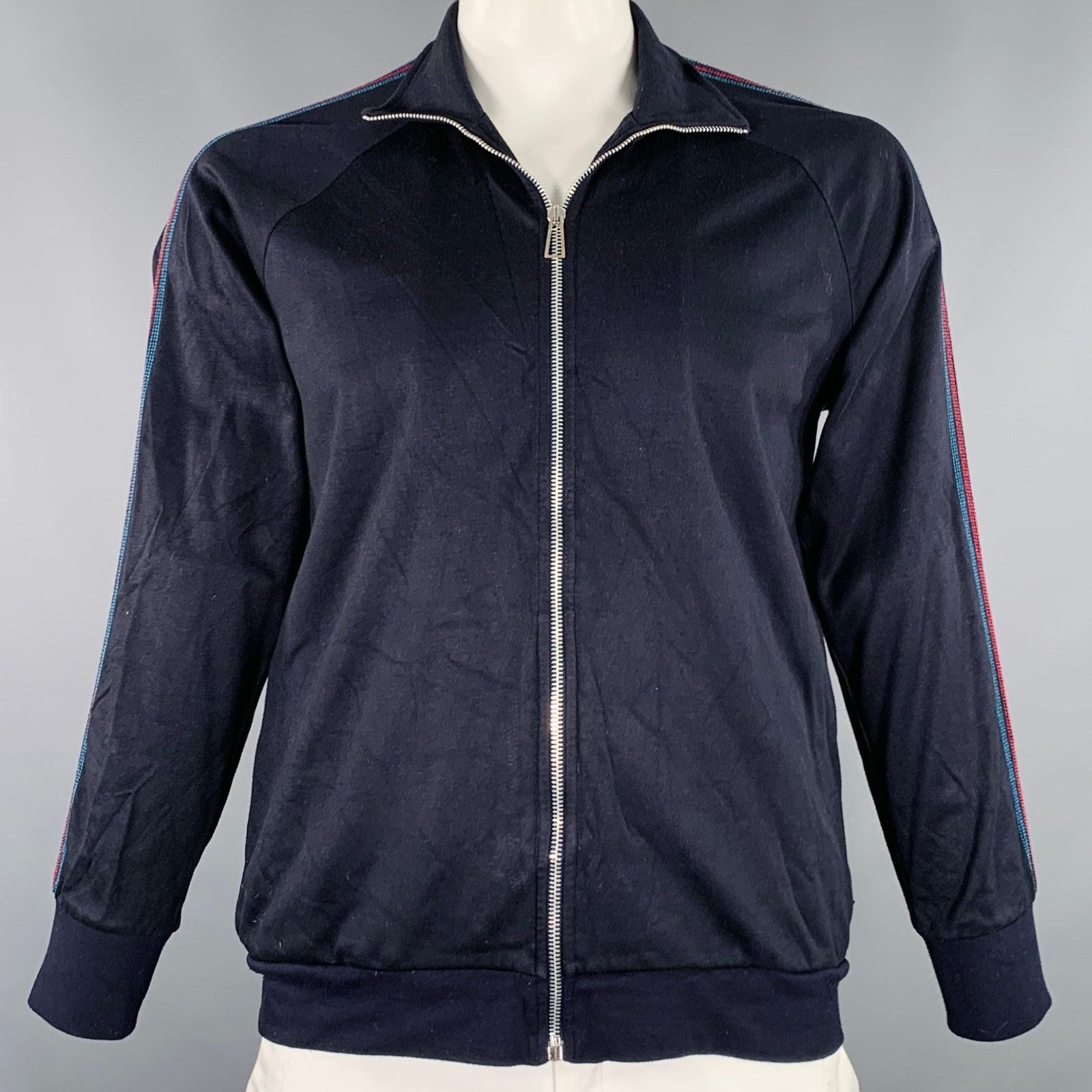 Paul Smith Size L Black Multi Color Cotton Blend Zip Up Sweatshirt Size US L / EU 52-54 / 3 - 1 Thumbnail